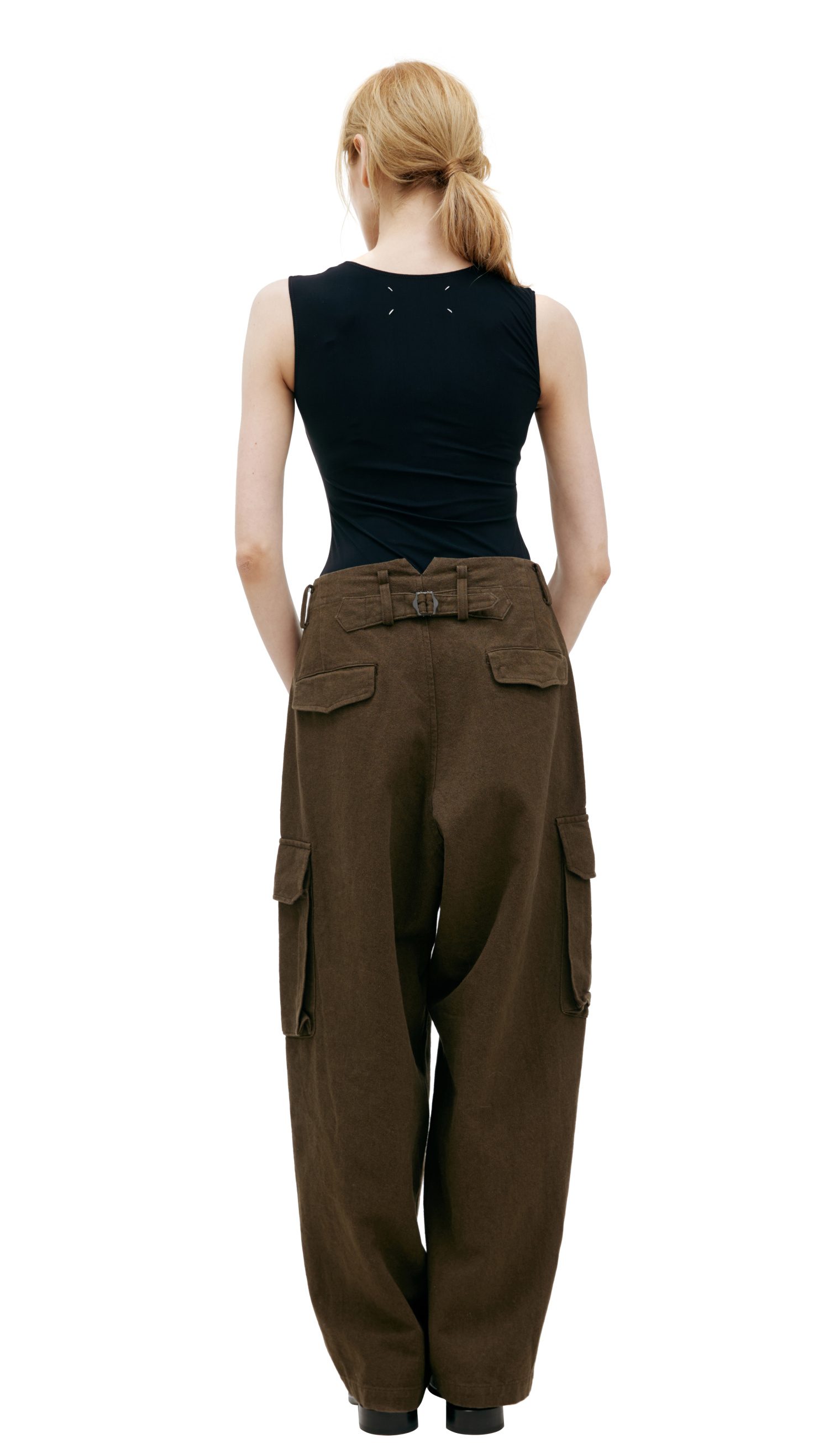 Y\'s Linen cargo trousers