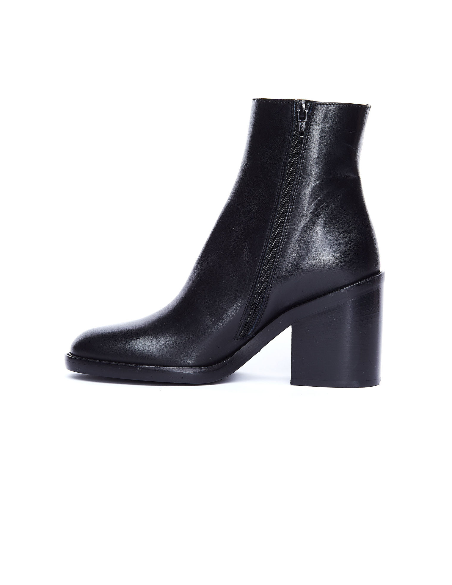 Ann Demeulemeester Vitello Black Leather Ankle Boots