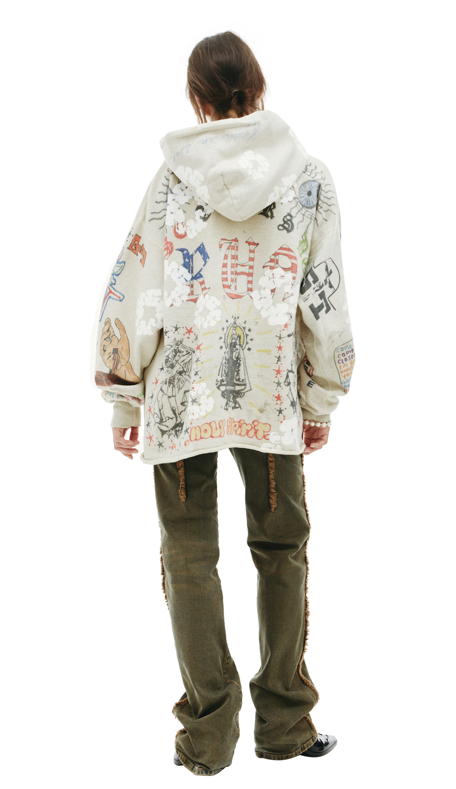 Saint Michael Denim Tears x Saint Michael printed hoodie