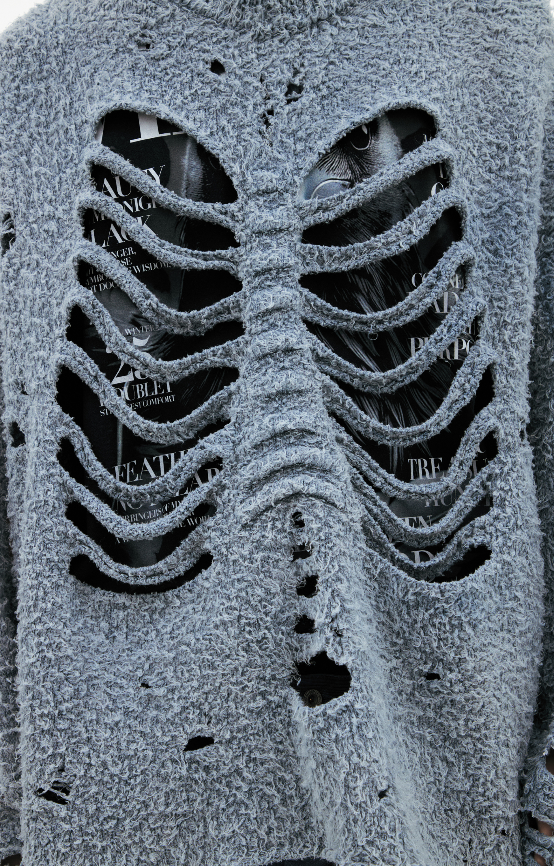 Doublet \'Ribcage\' Blue sweater