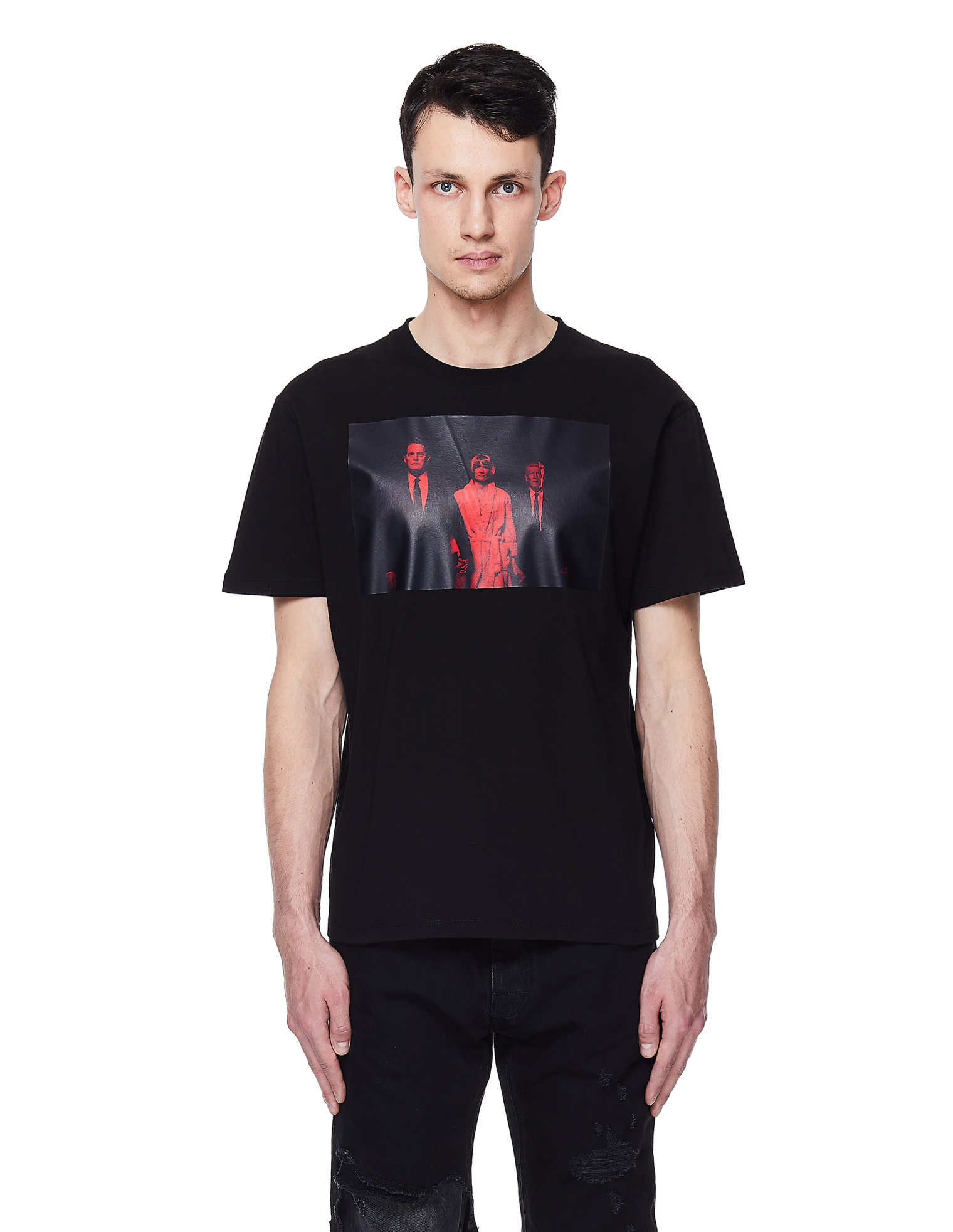 Raf Simons Twin Peaks Printed Cotton T-shirt