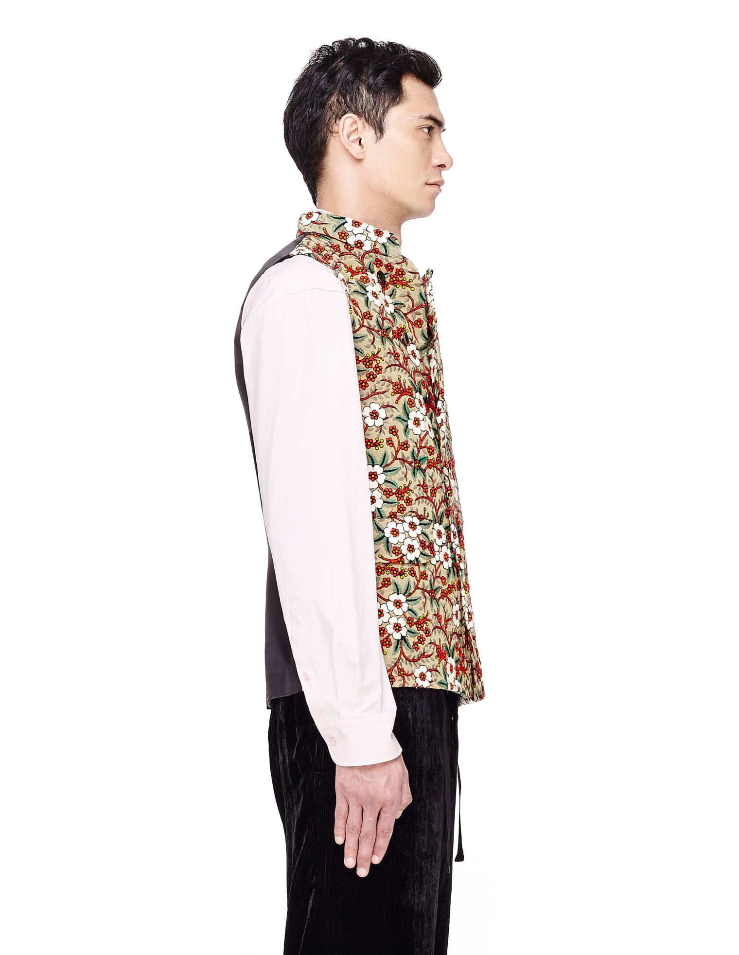 Comme des Garcons Homme plus Жаккардовый жилет с цветочной вышивкой
