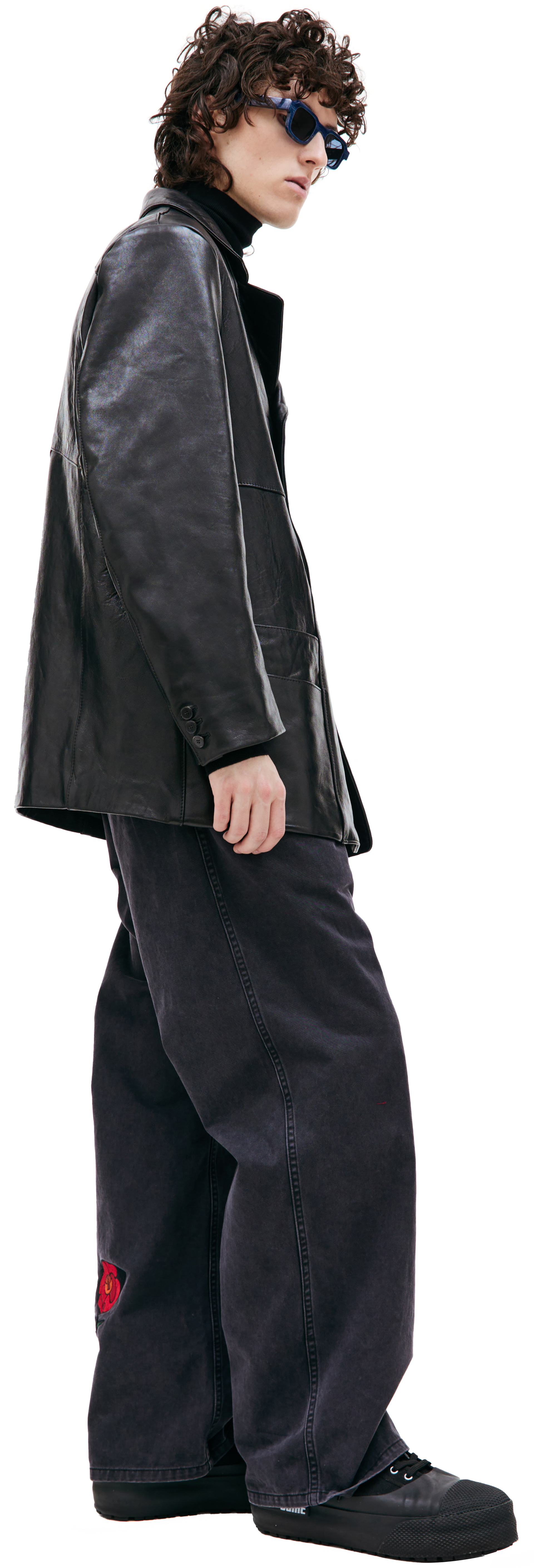 Enfants Riches Déprimés Black leather blazer