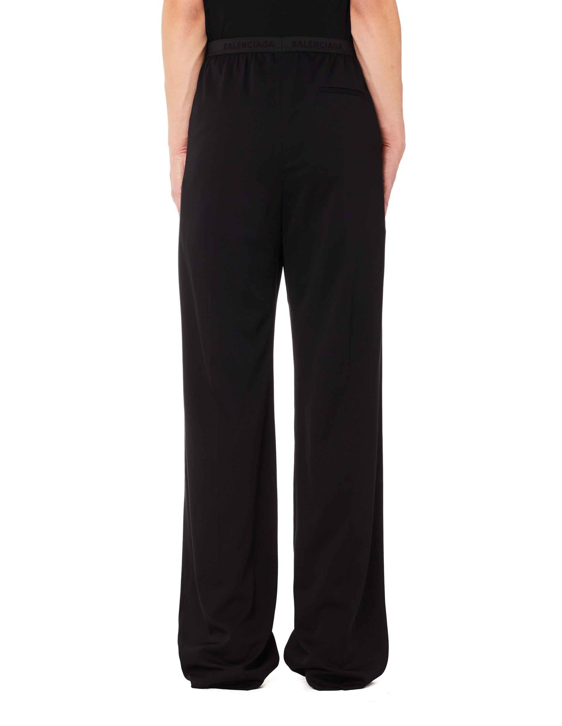 Balenciaga Black Elastic Waist Classic Trousers