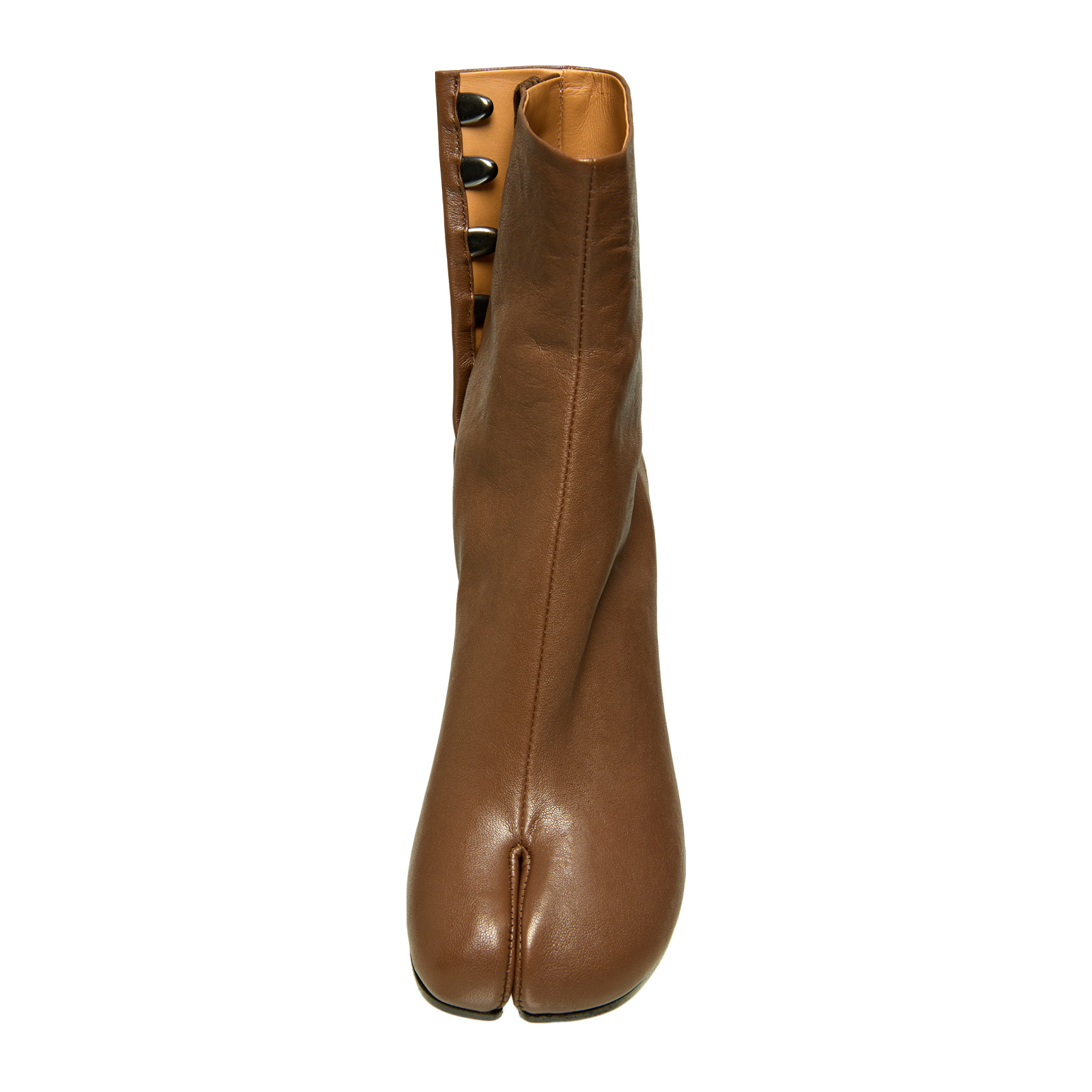 Maison Margiela Brown Leather Tabi Ankle Boots