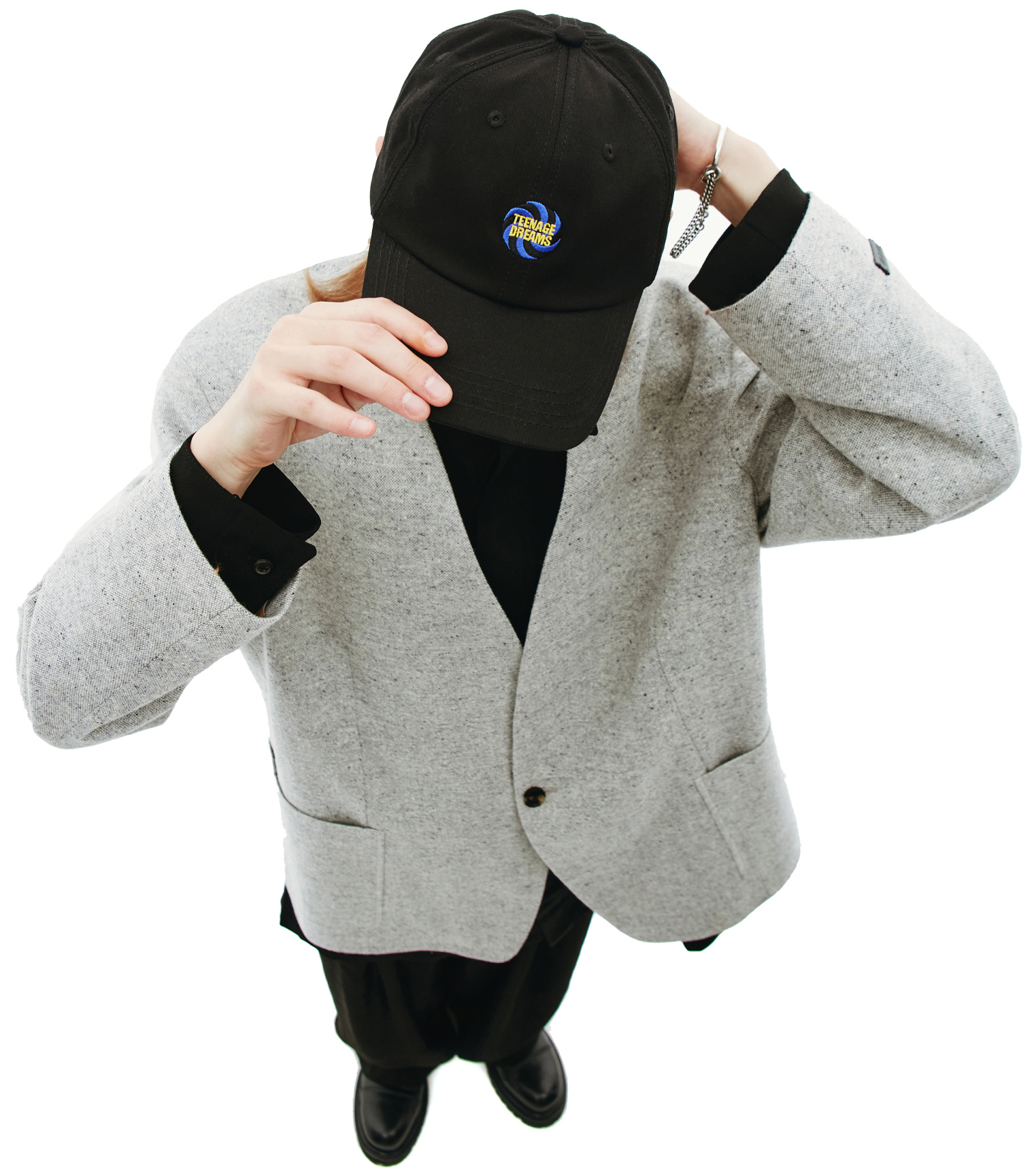 Raf Simons Black Embroidered Teenage Dreams Cap