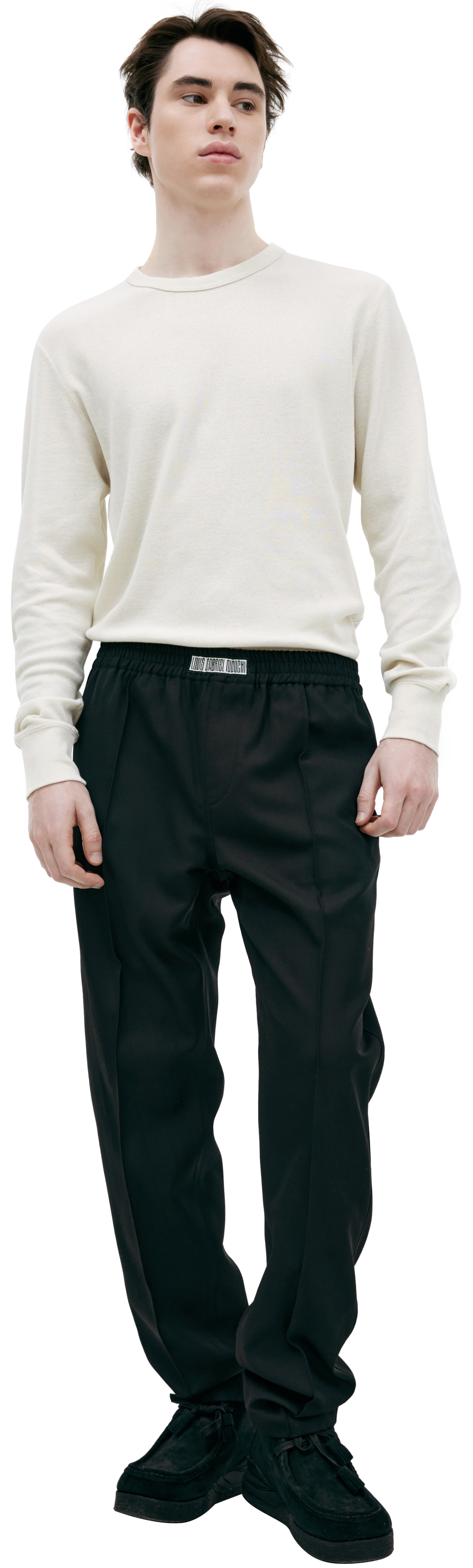 LOUIS GABRIEL NOUCHI Black straight trousers