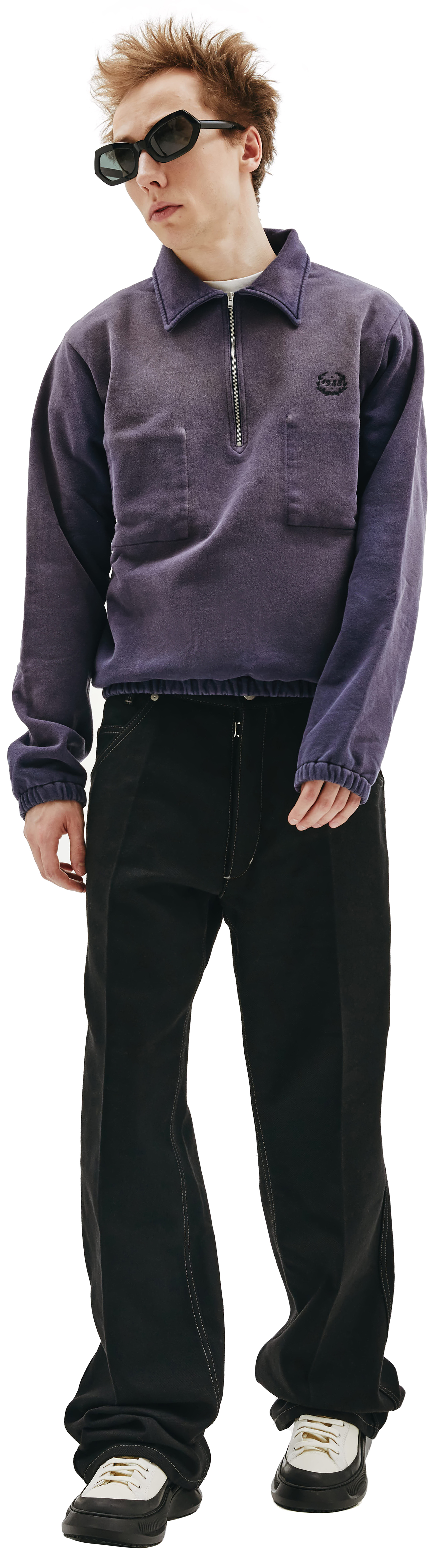 Maison Margiela Zippered collar sweatshirt