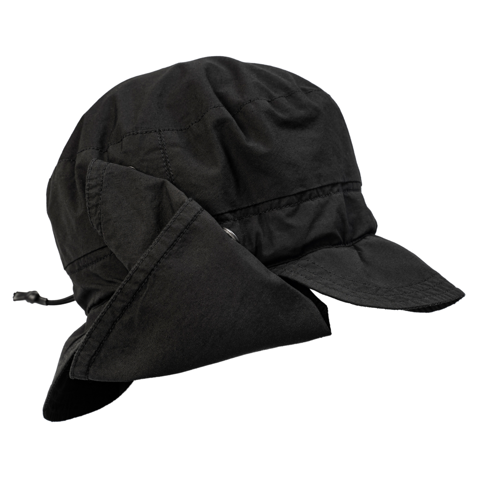 The Viridi-Anne Black Cotton mask cap