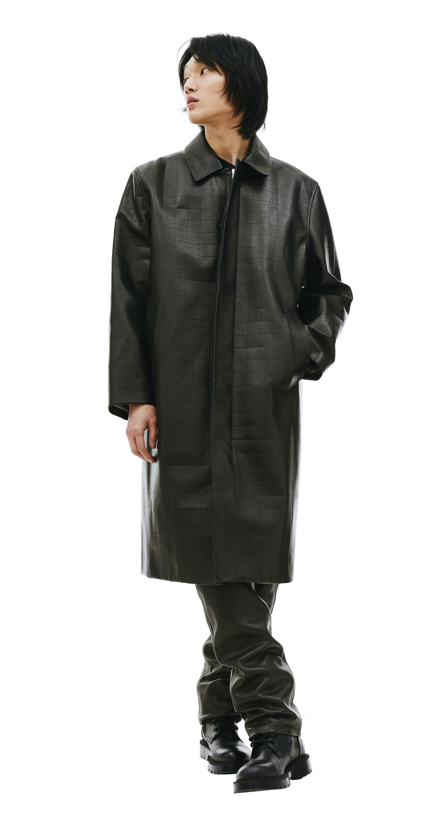 VTMNTS Oversized leather coat