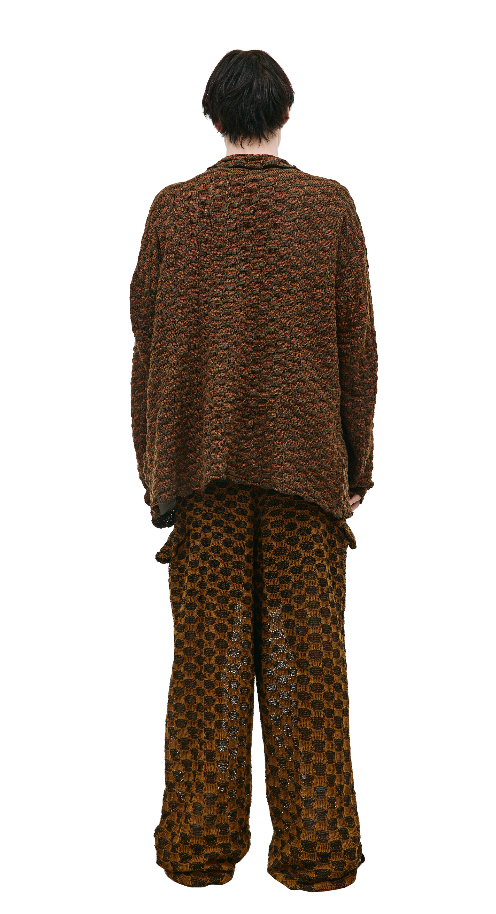 Isa Boulder Brown knit cardigan