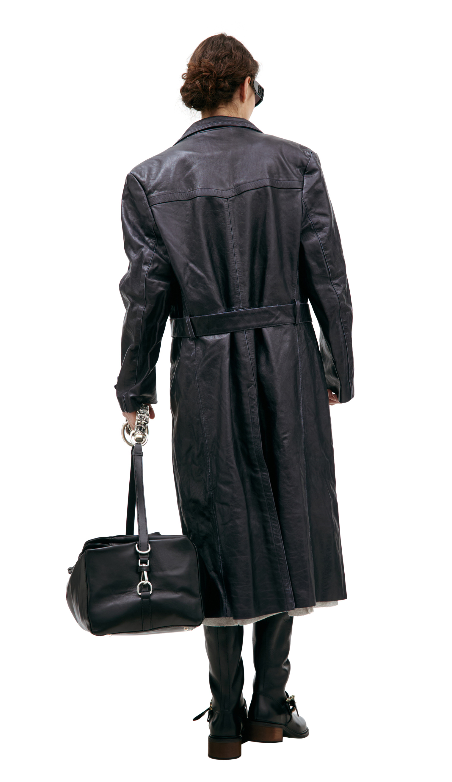 Enfants Riches Deprimes Leather trench coat with belt