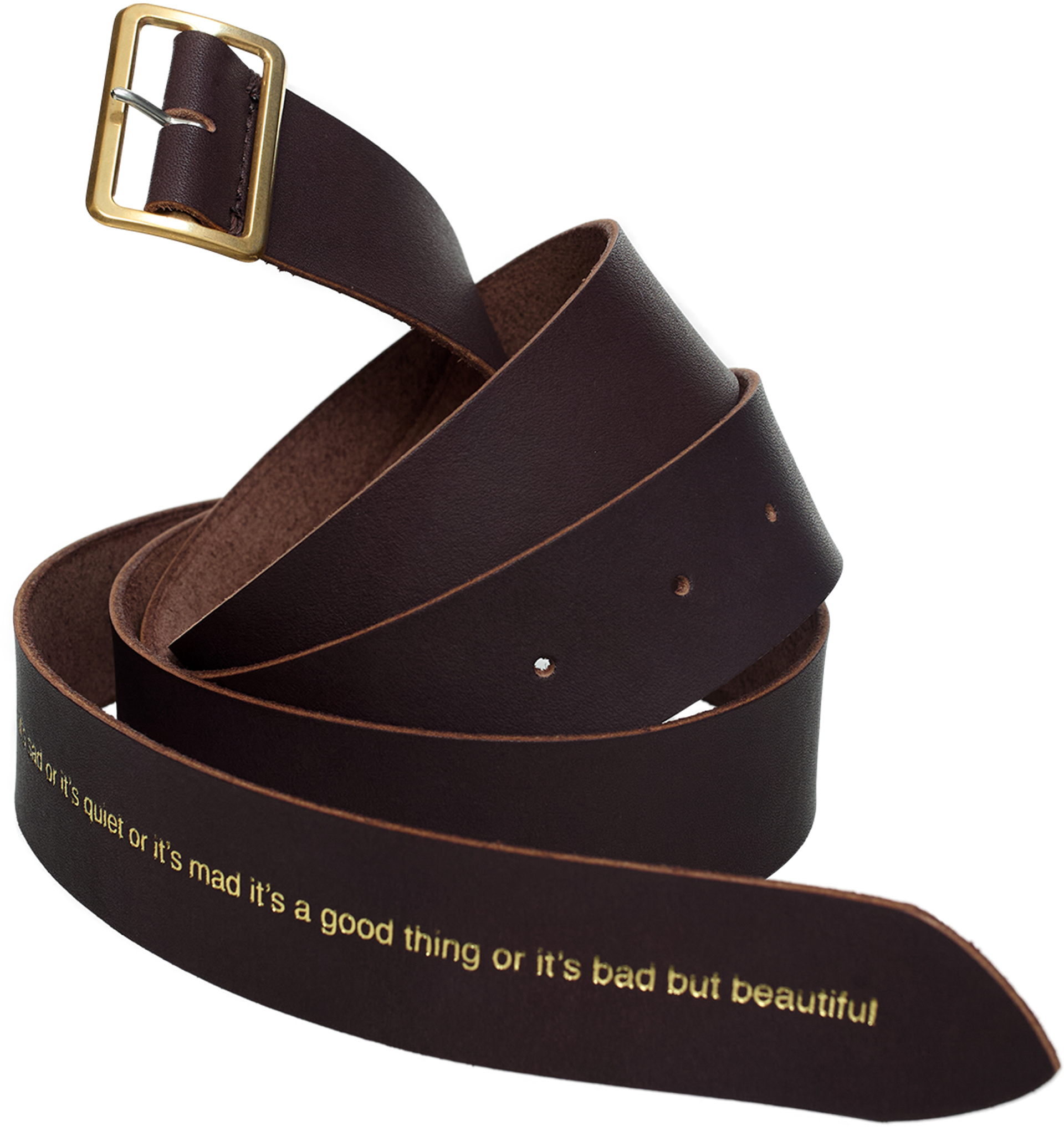 Undercover Dark brown leather belt