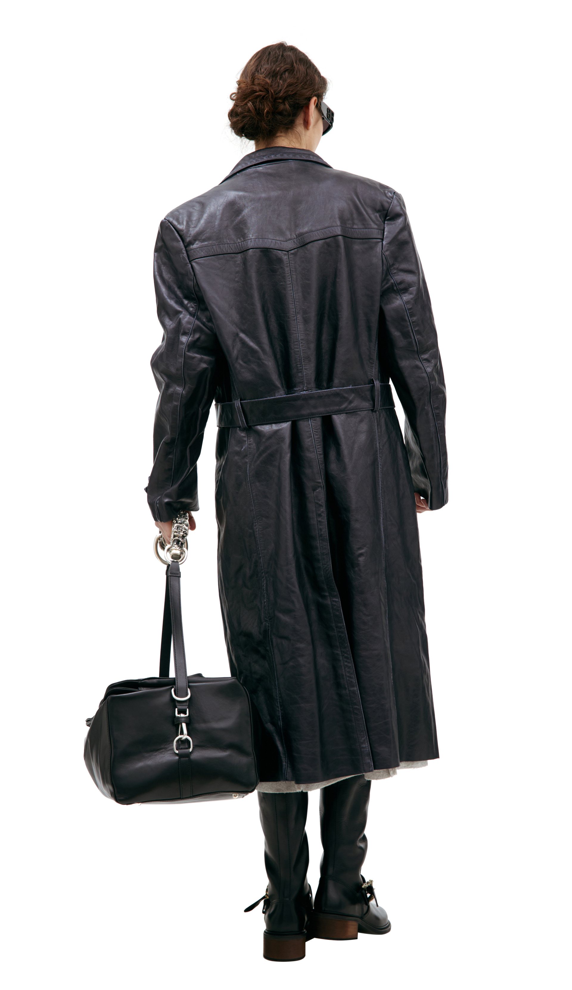 Enfants Riches Déprimés Leather trench coat with belt