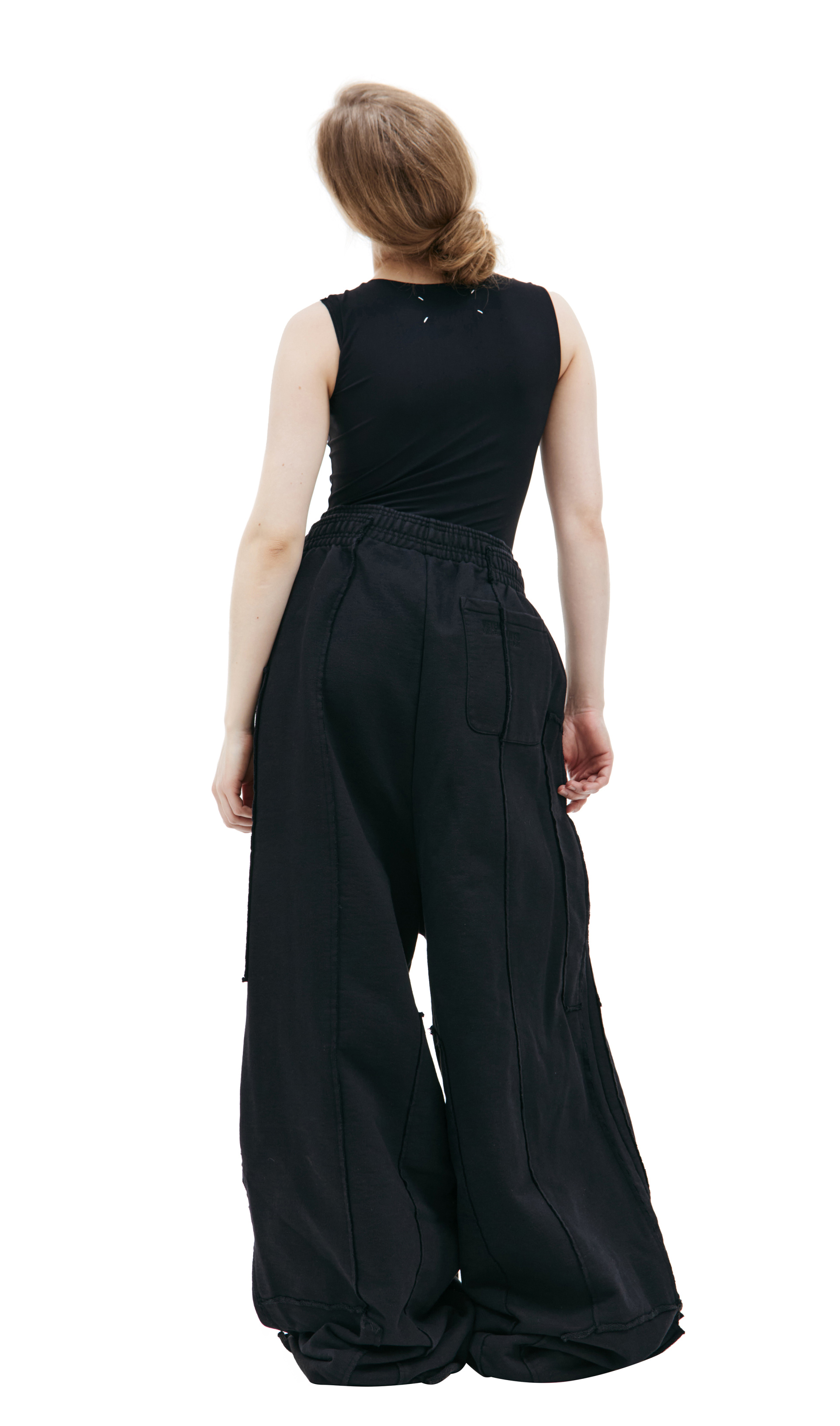 VETEMENTS Black wide leg sweatpants
