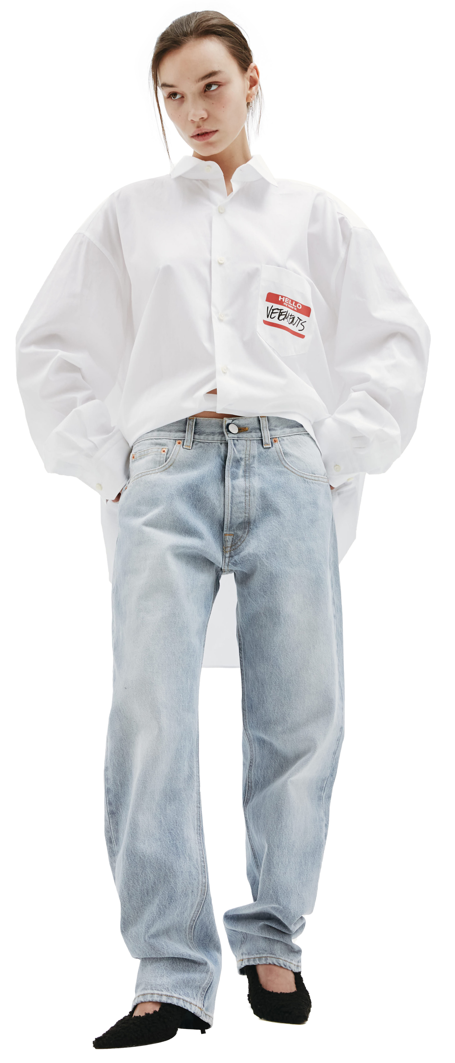 VETEMENTS Blue washed jeans