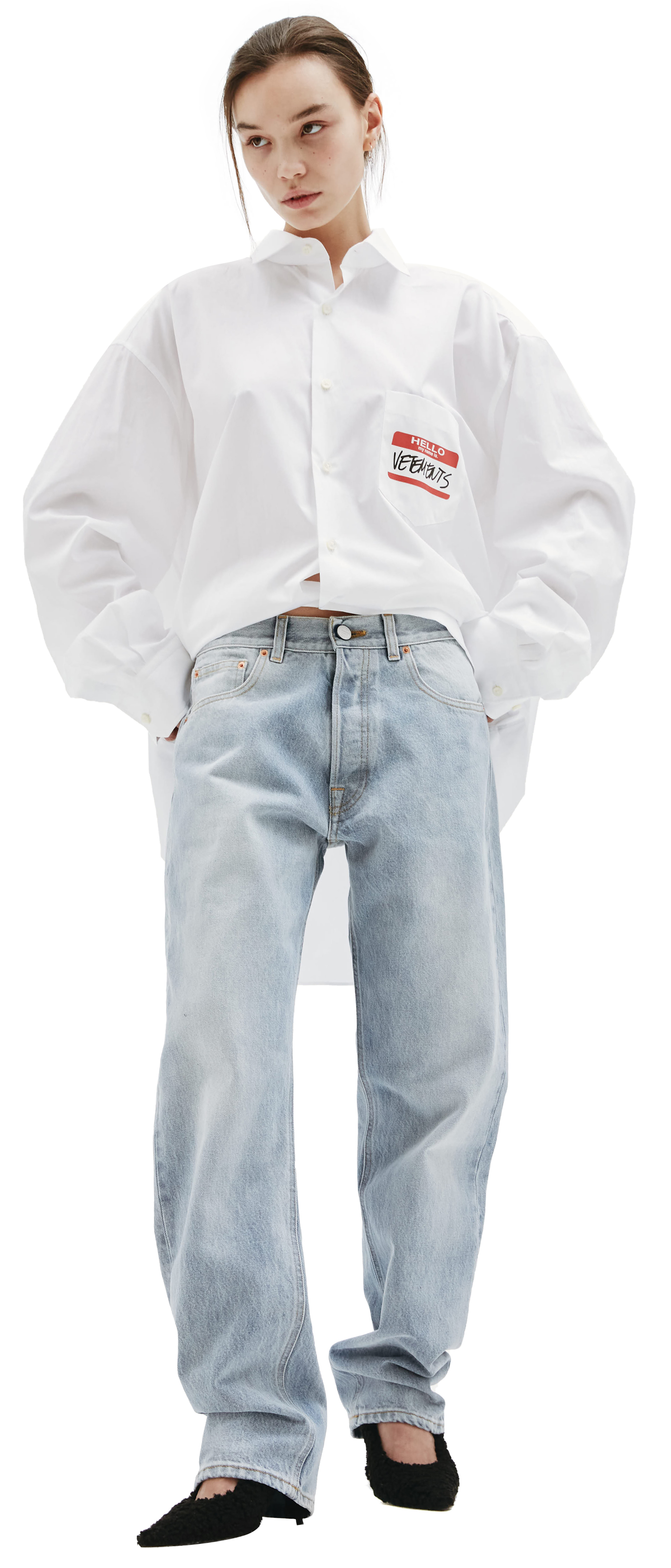 VETEMENTS Blue washed jeans