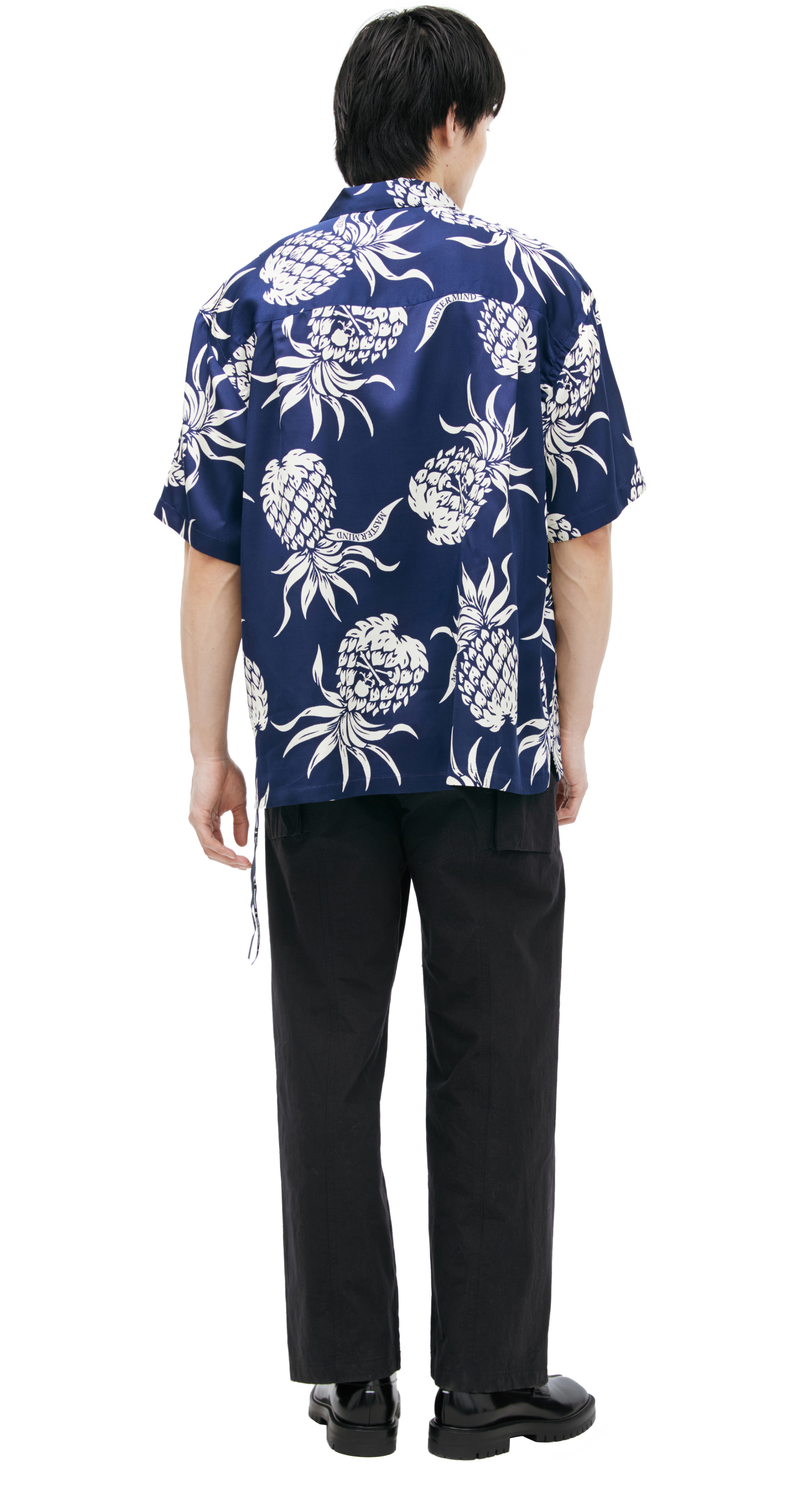 Mastermind WORLD Silk shirt with a solid-color print