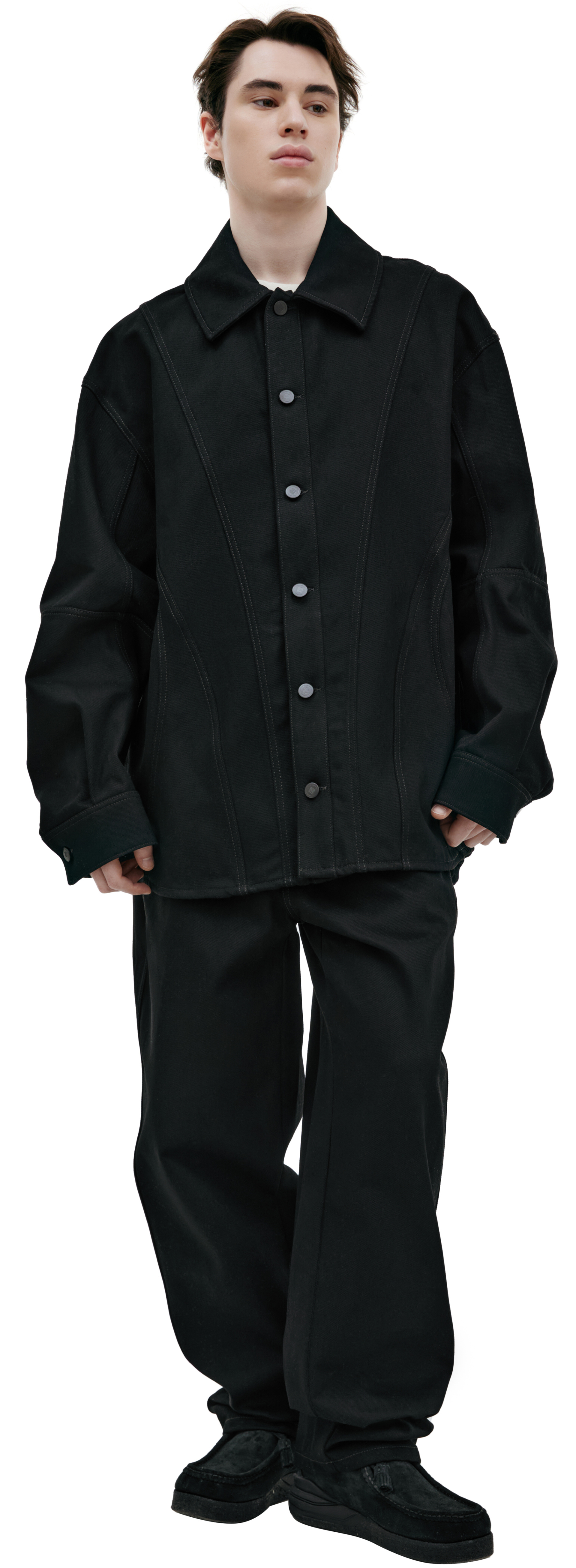 LOUIS GABRIEL NOUCHI Denim jacket with shaped seams