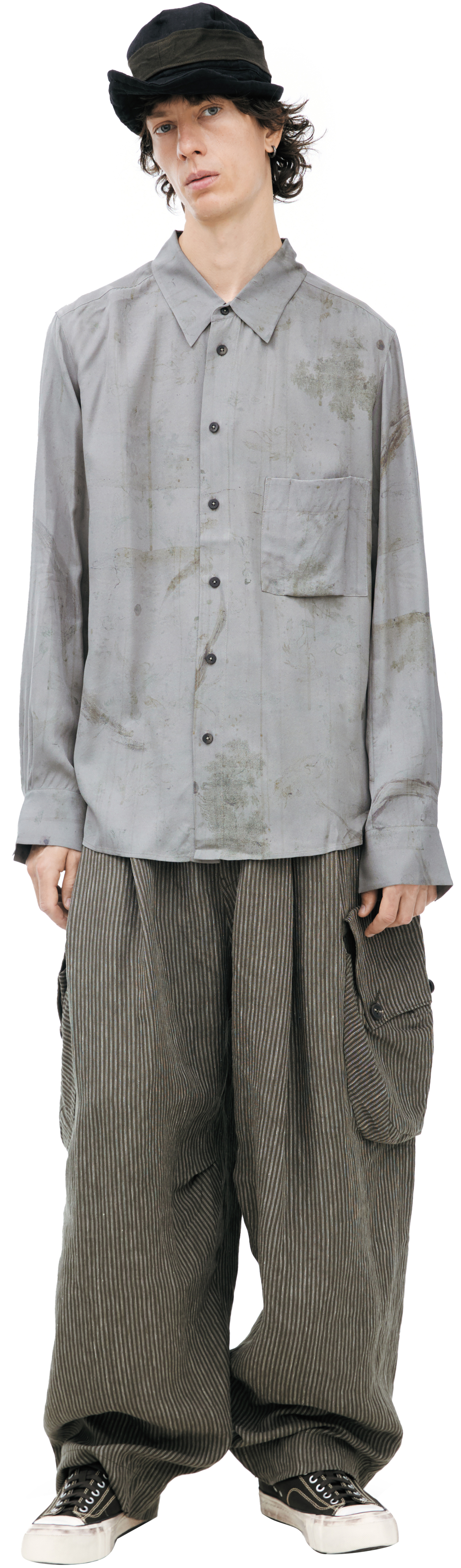 Ziggy Chen Shirt with a paint-splatter effect