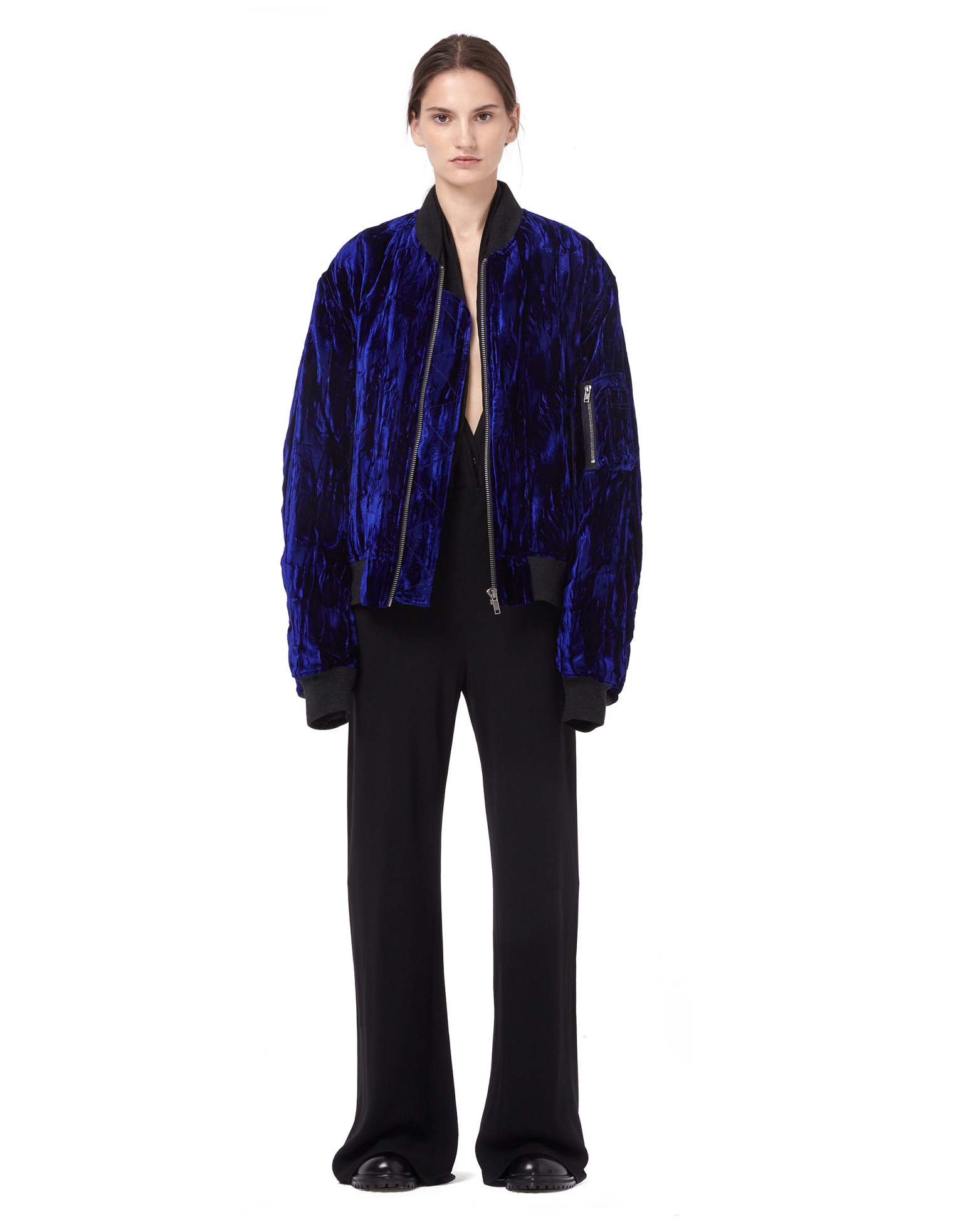 Haider Ackermann Velvet bomber jacket