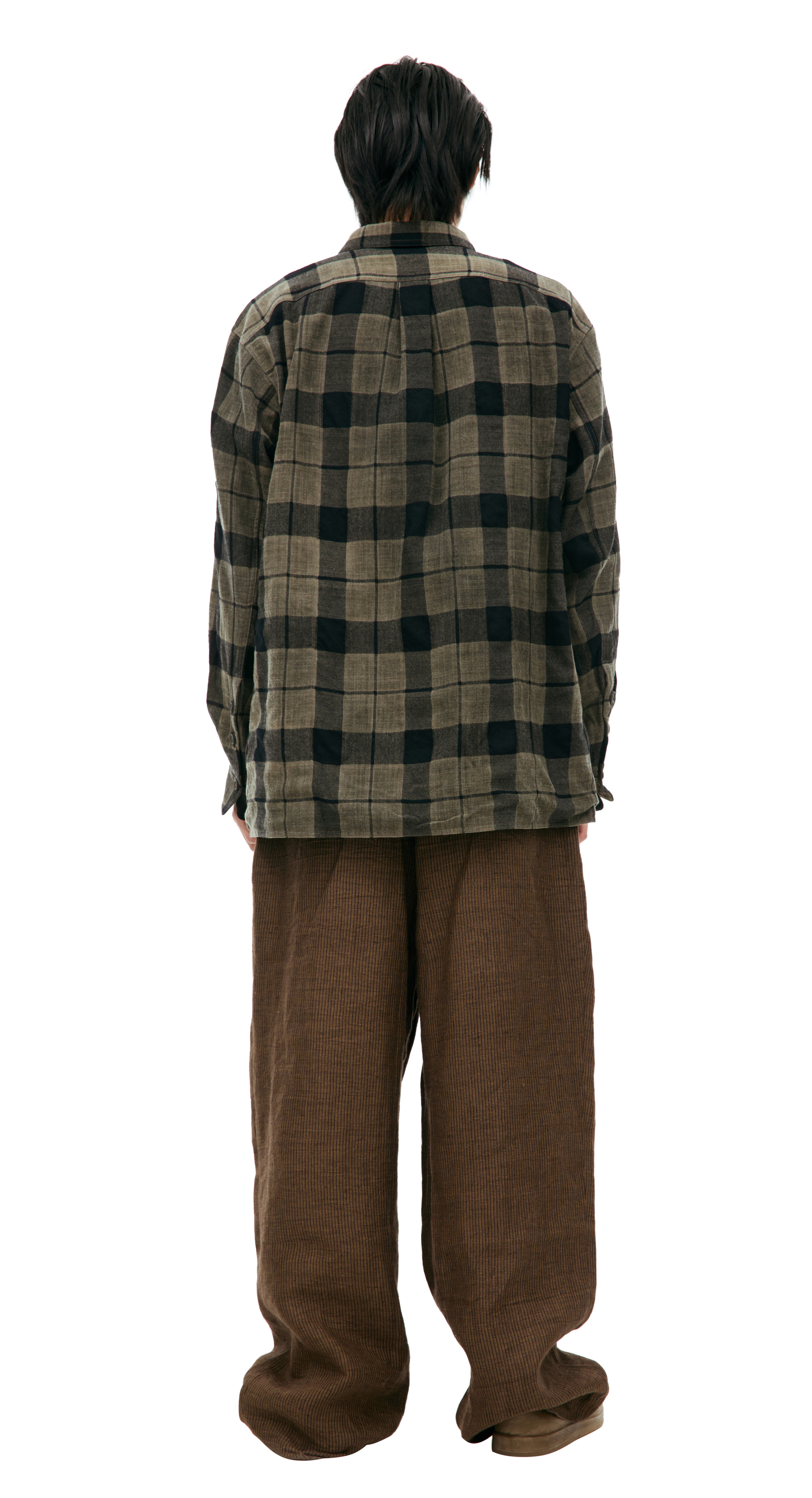 Ziggy Chen Wool plaid shirt