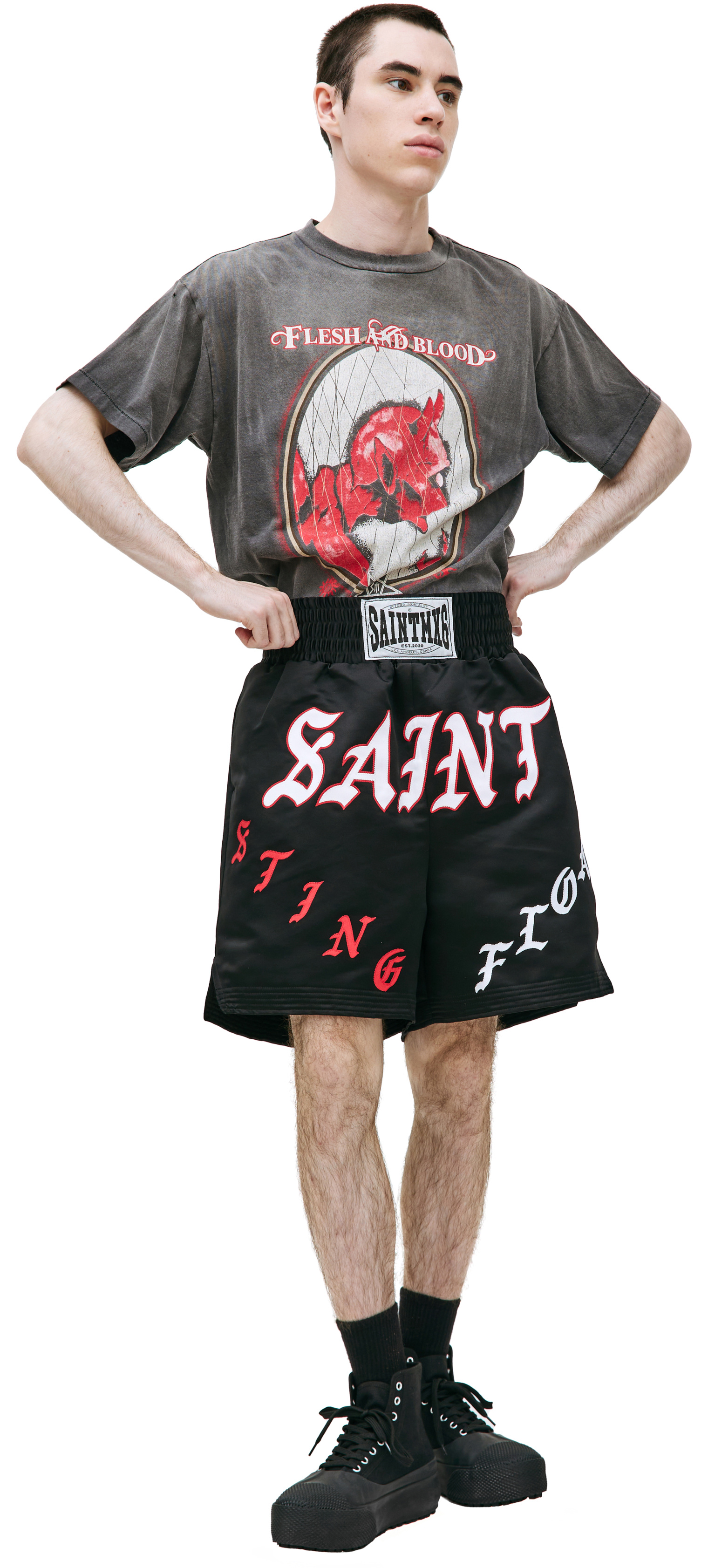 Saint Michael Боксерские шорты с логотипом