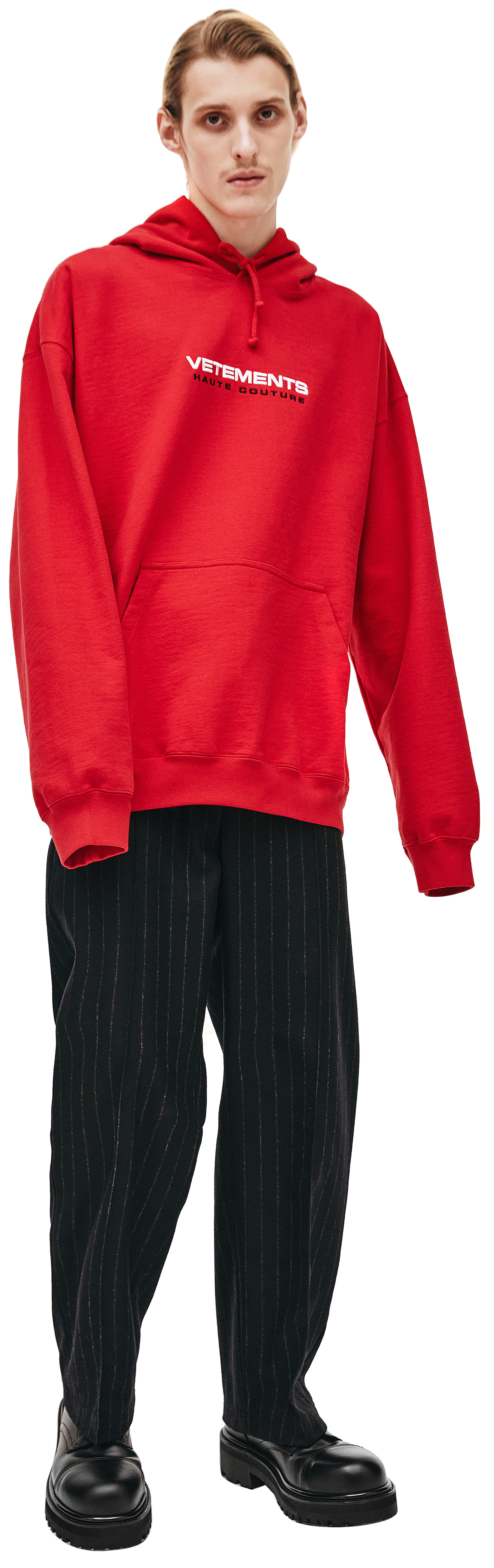 VETEMENTS Red Haute Couture Hoodie