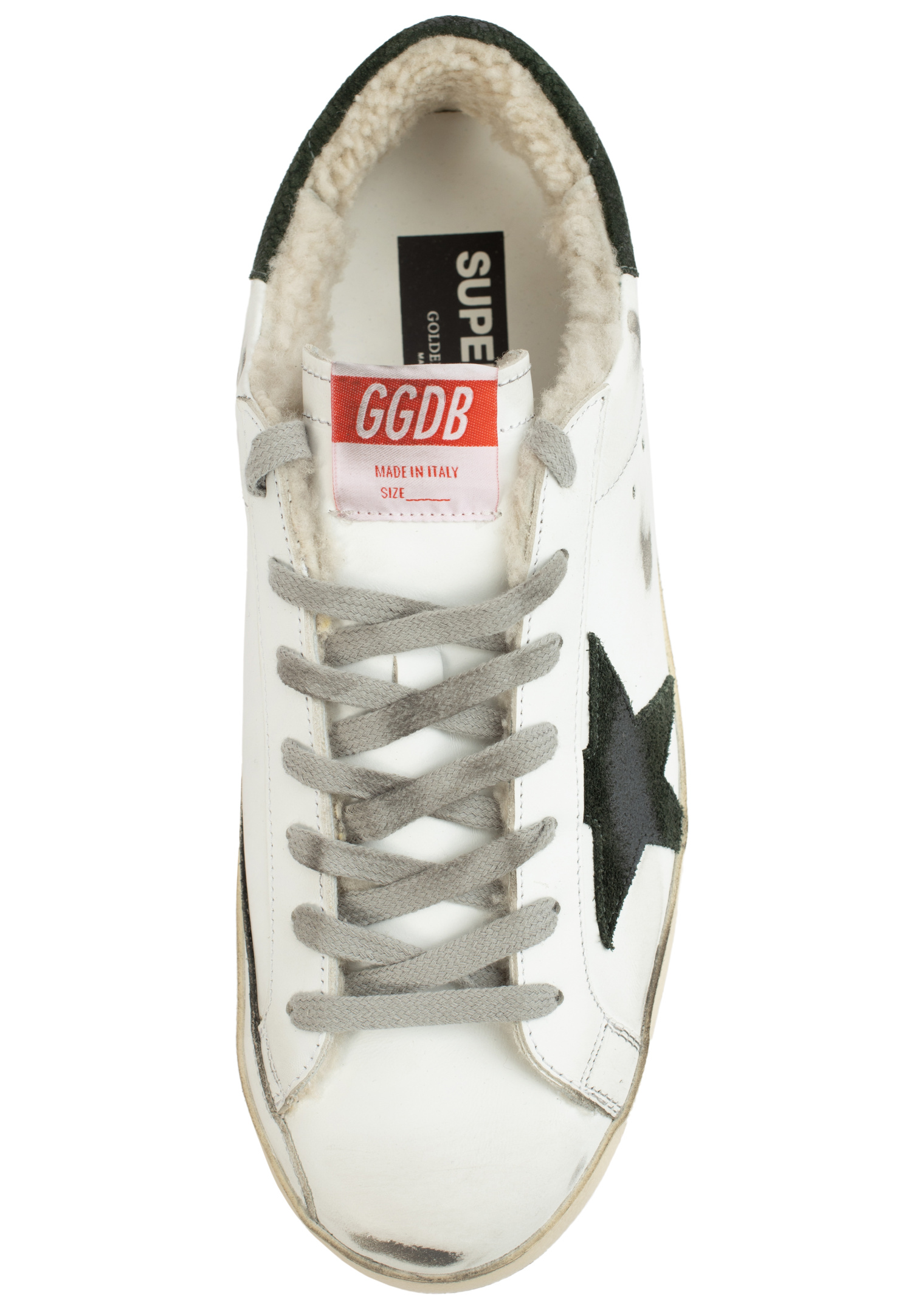 Golden Goose Leather Fur Superstar Sneakers