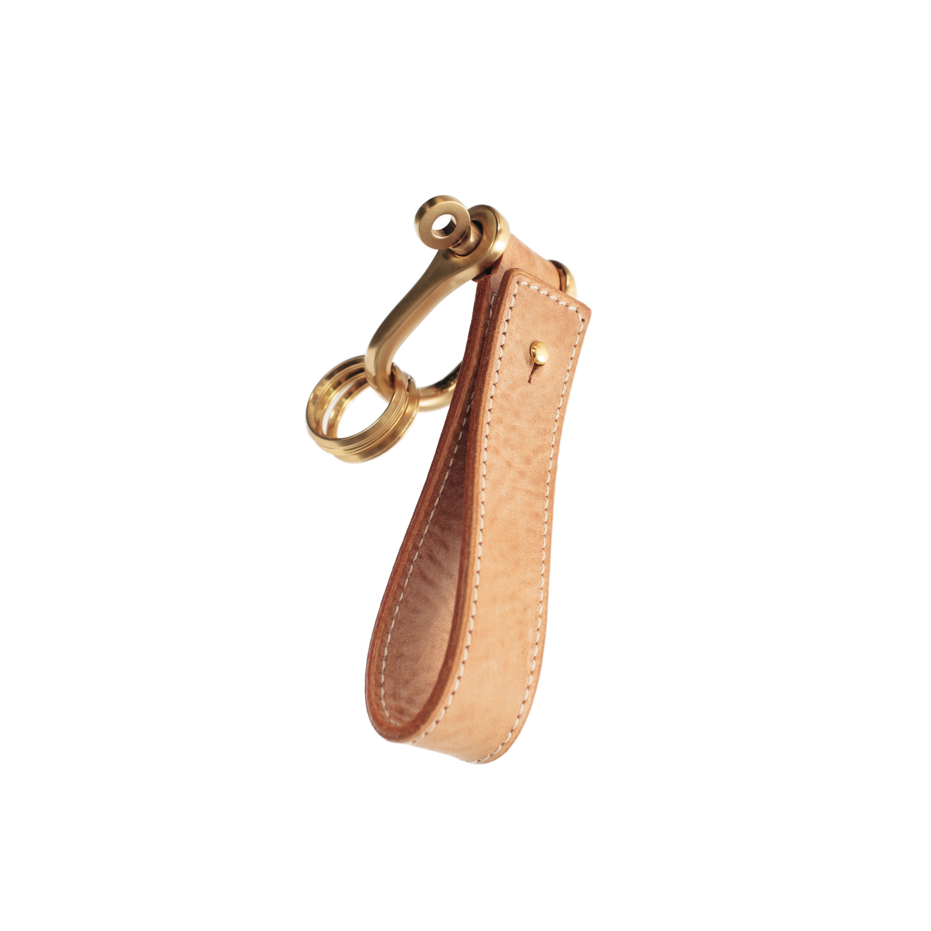 Hender Scheme Beige Leather Keyring