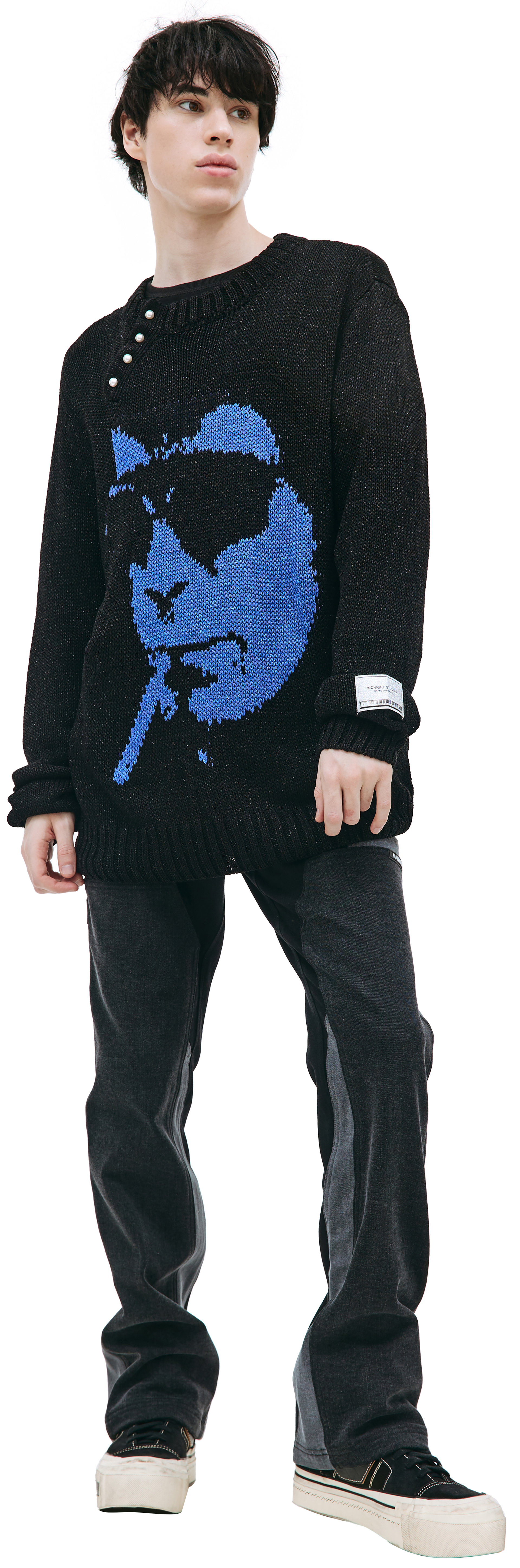 Midnight Studios Face knit sweater