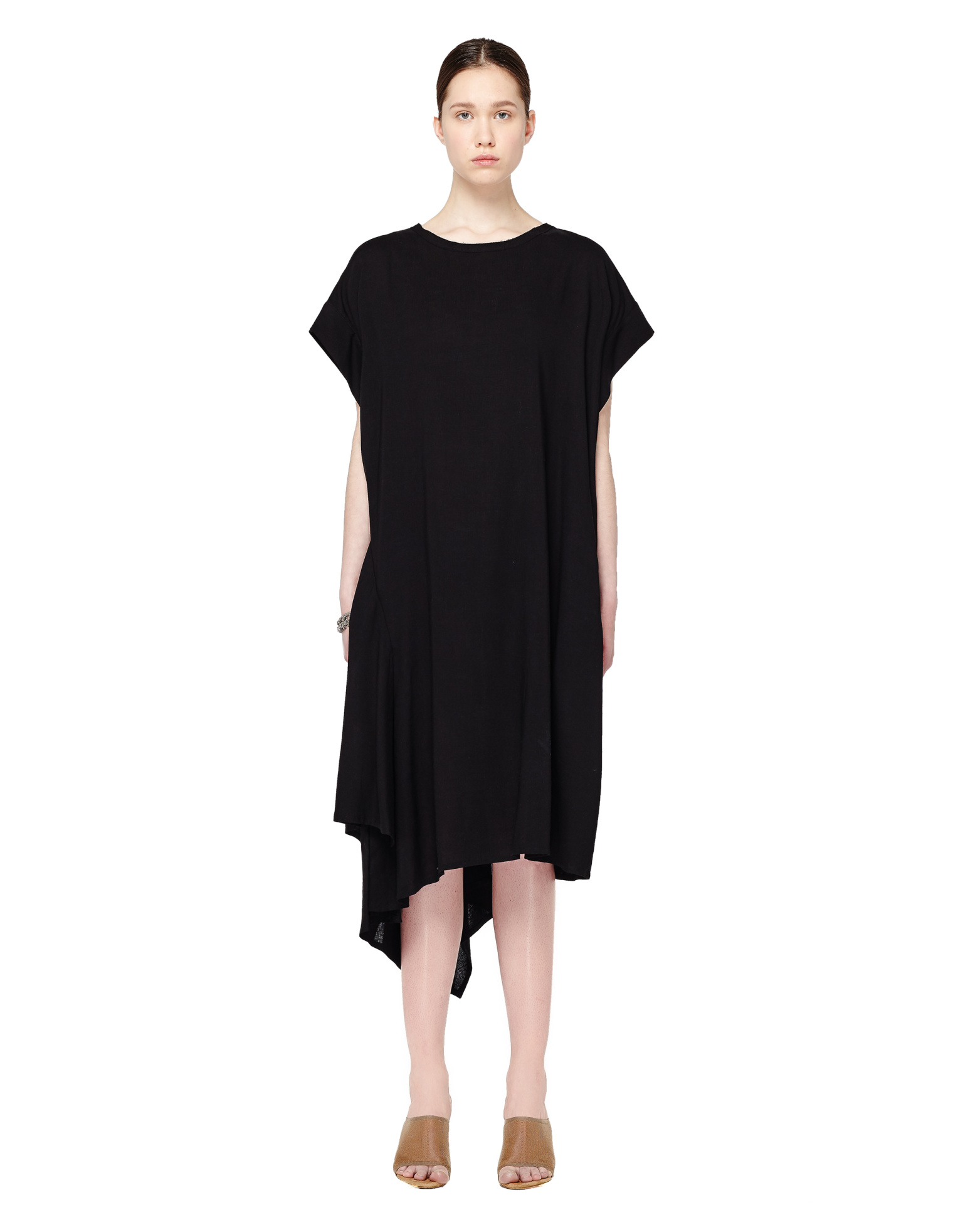 Yohji Yamamoto Черное асимметричное платье