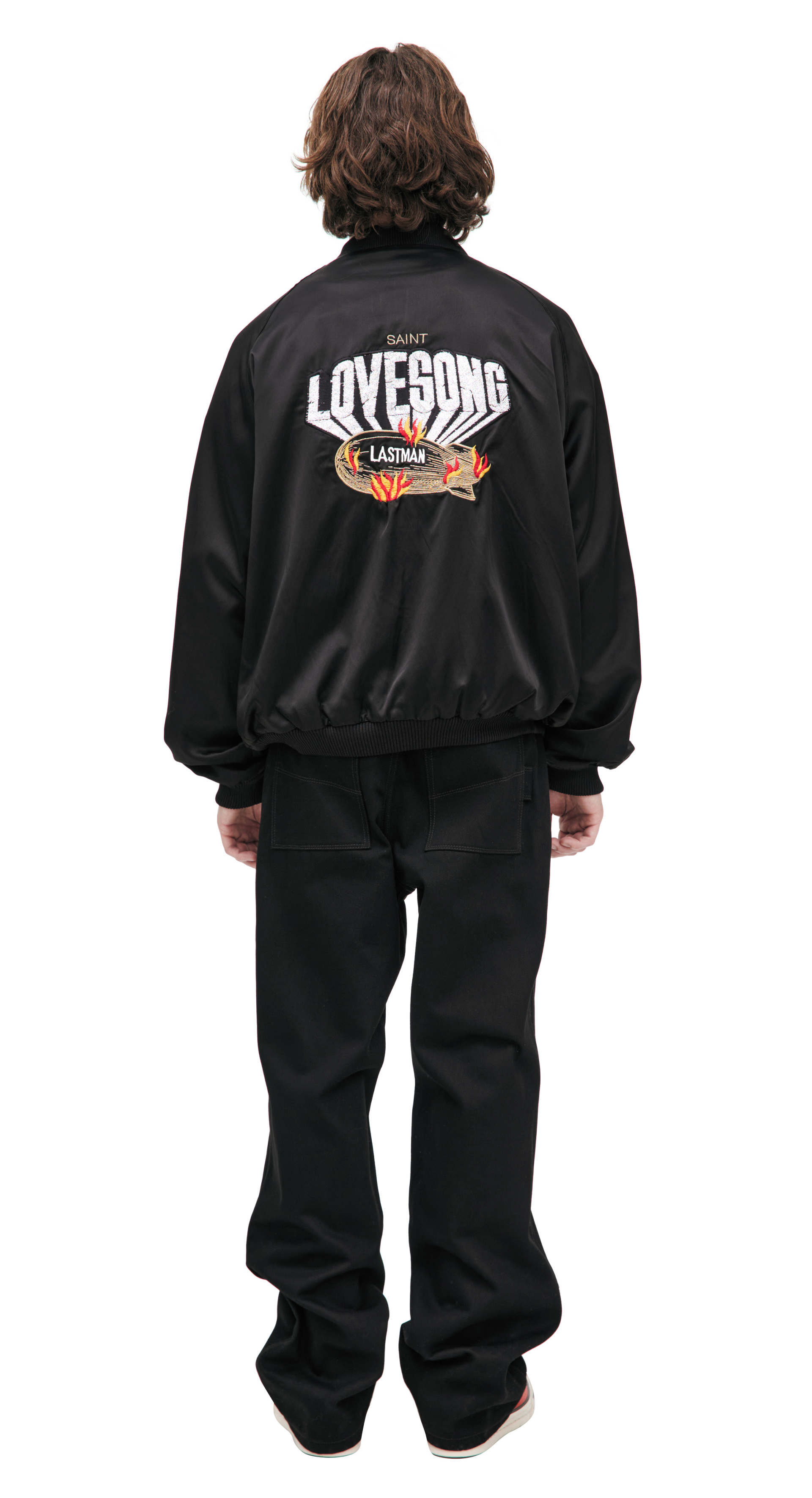 Saint Mxxxxxx Black bomber jacket with buttons