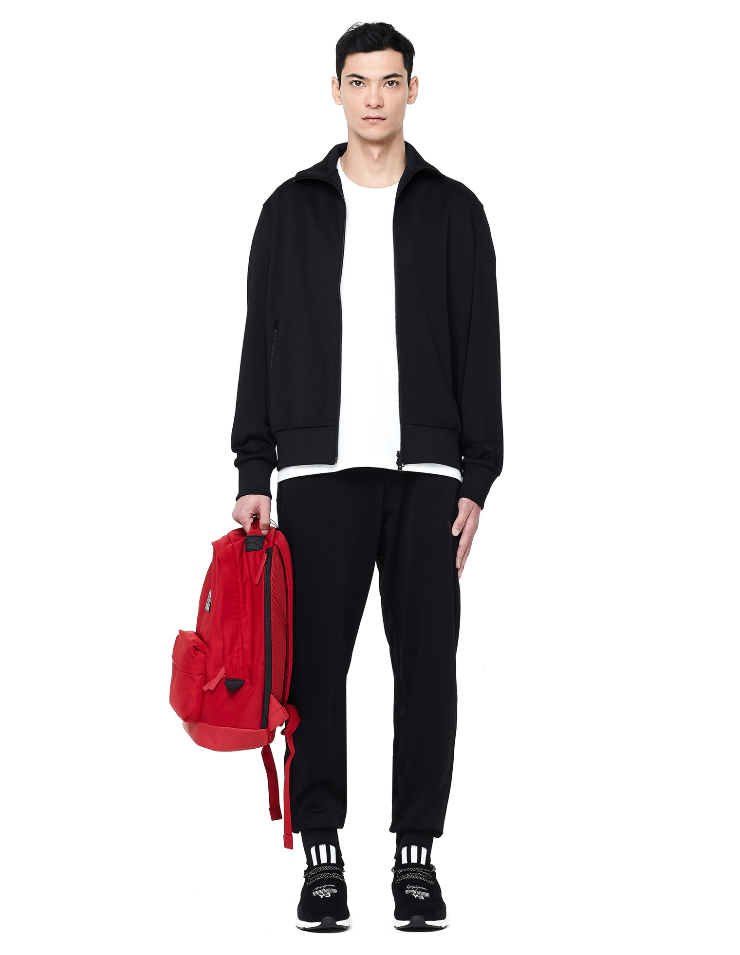 Y-3 Белая футболка с логотипами