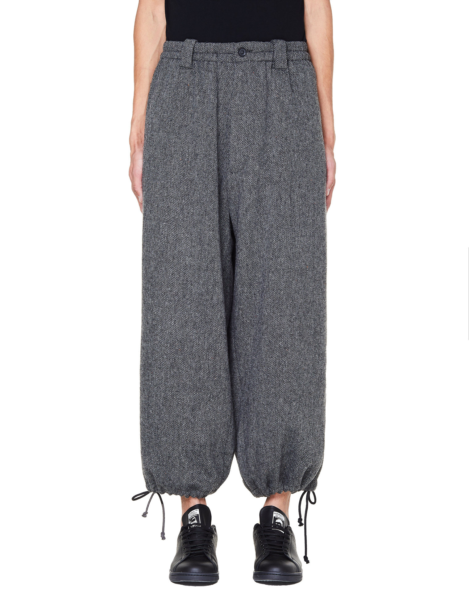 Yohji Yamamoto Grey Tweed Trousers