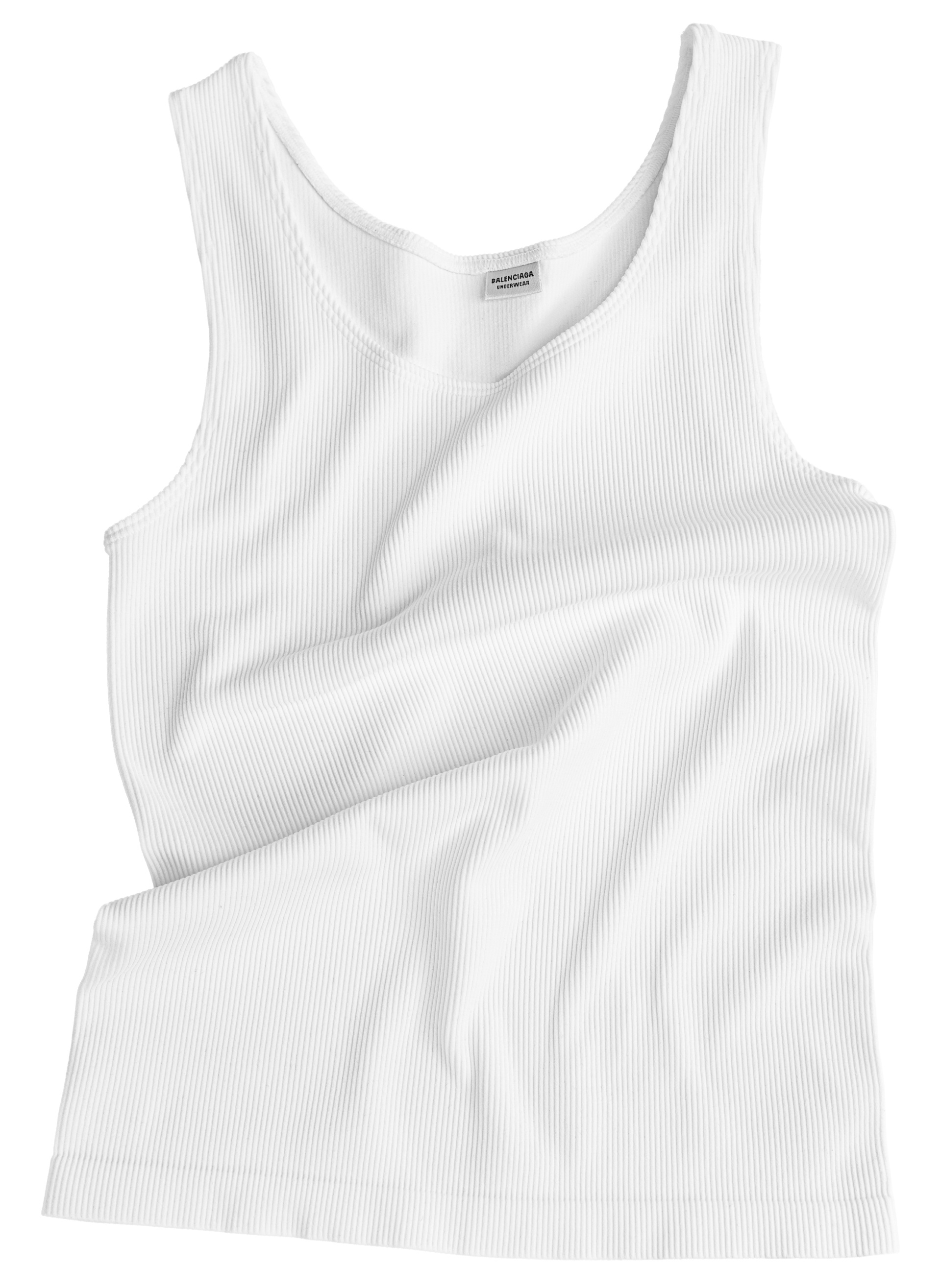 Balenciaga Ribbed tank top in white