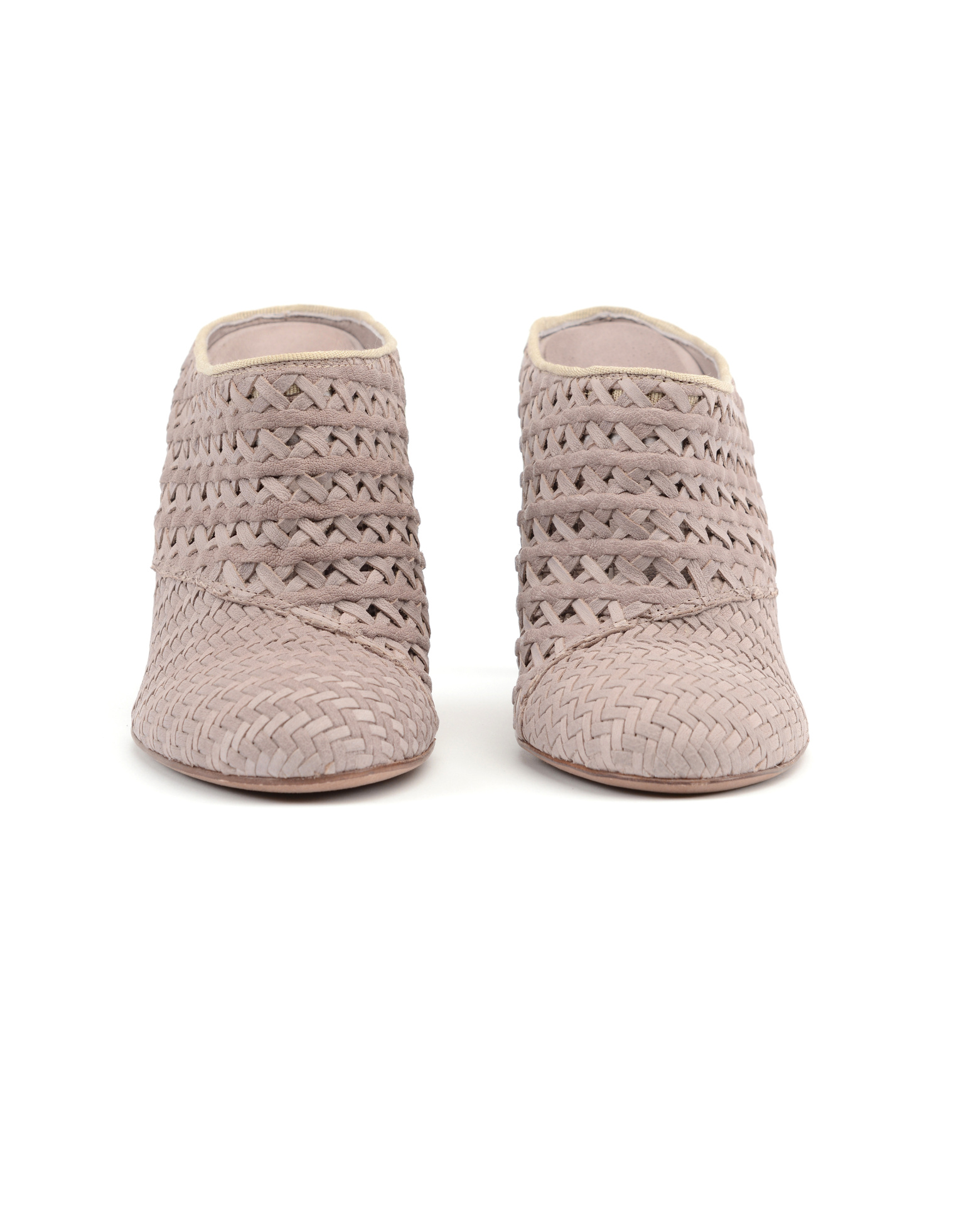 Haider Ackermann Pink Leather Wicker Heels