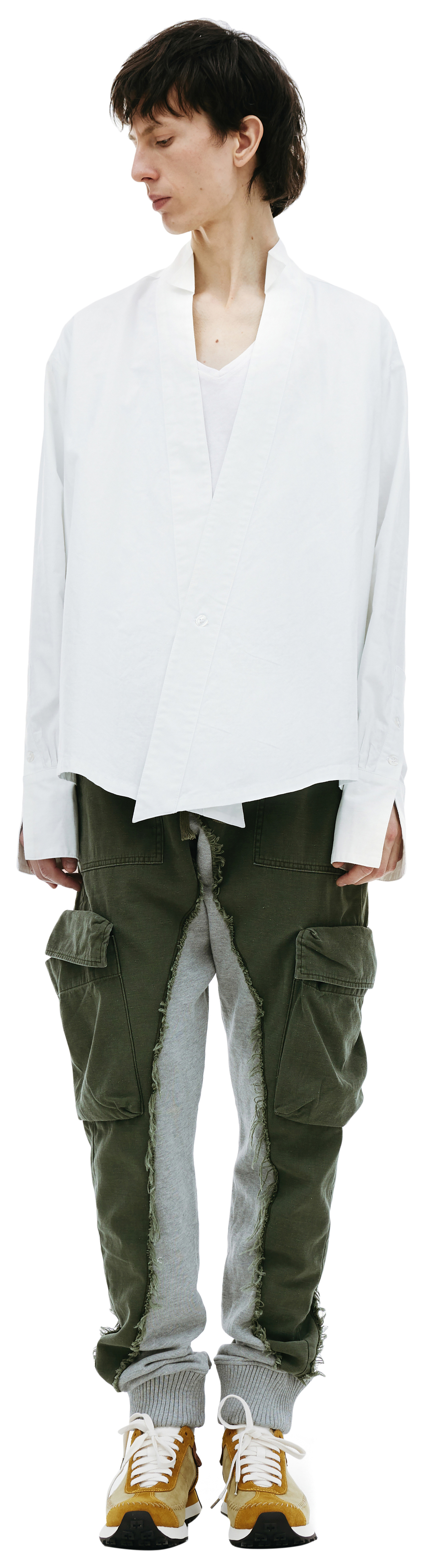 Greg Lauren Рубашка на одной пуговице