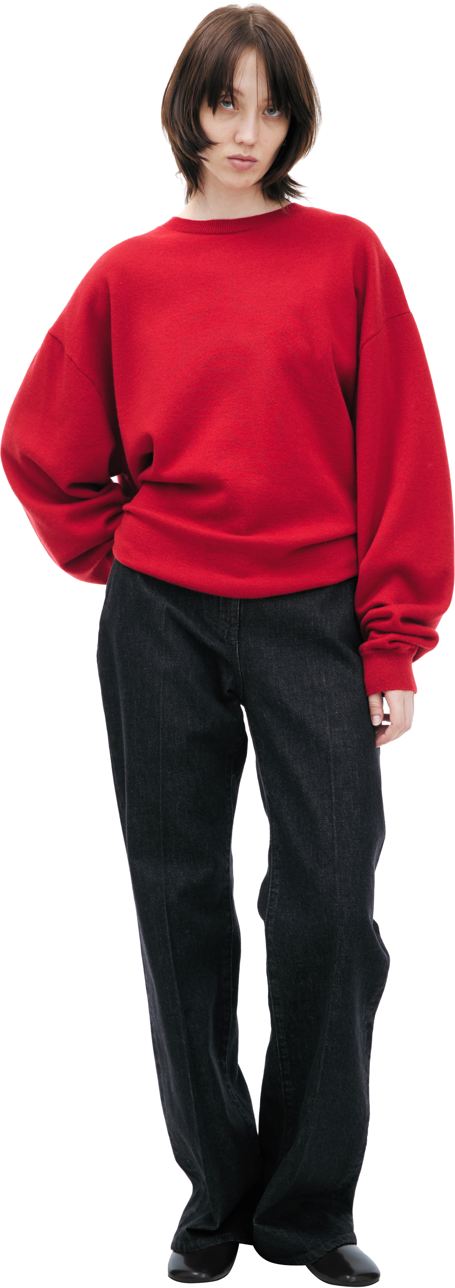 The Row Red cashmere sweater