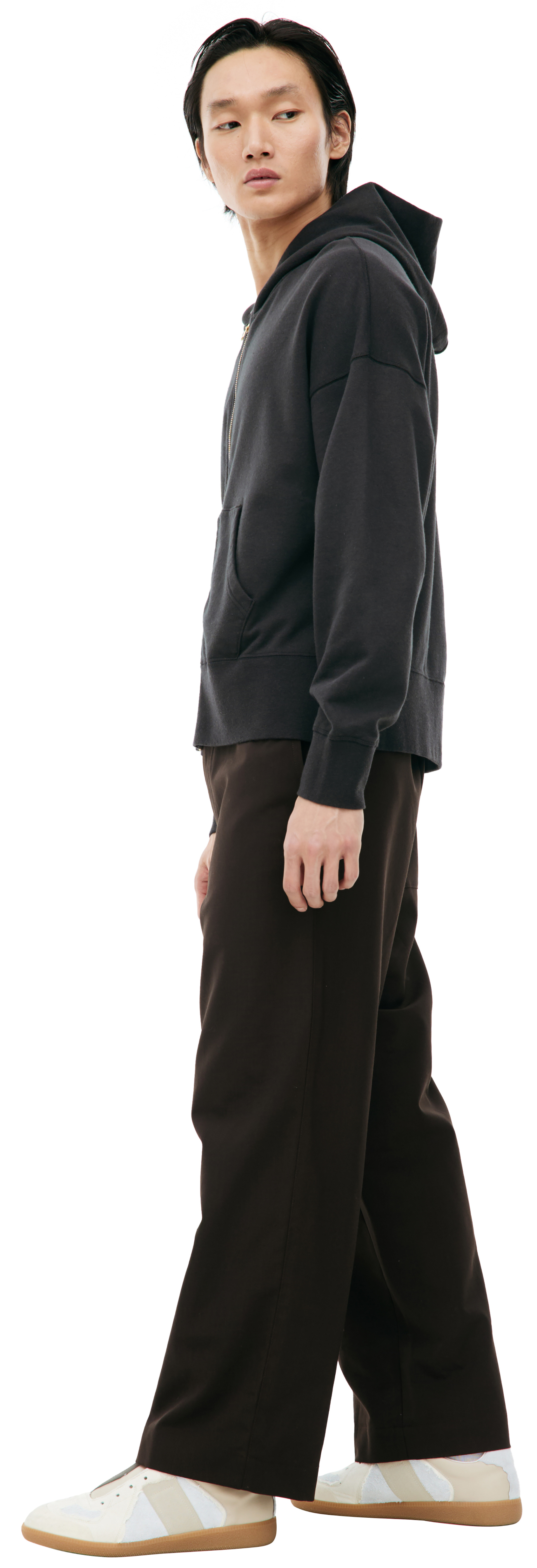 visvim Shortened hoodie with zipper