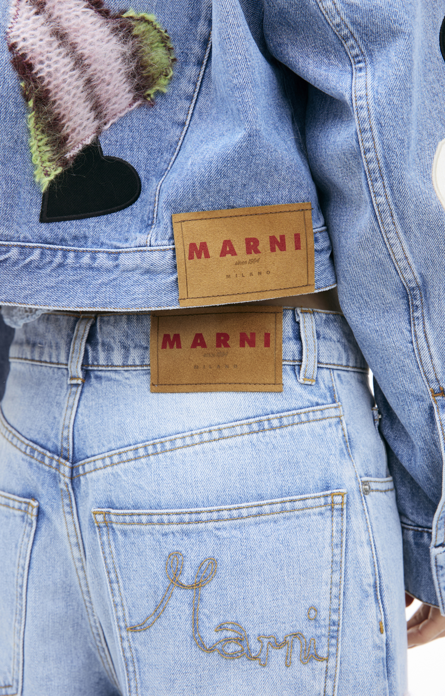 Marni Straight jeans with patches