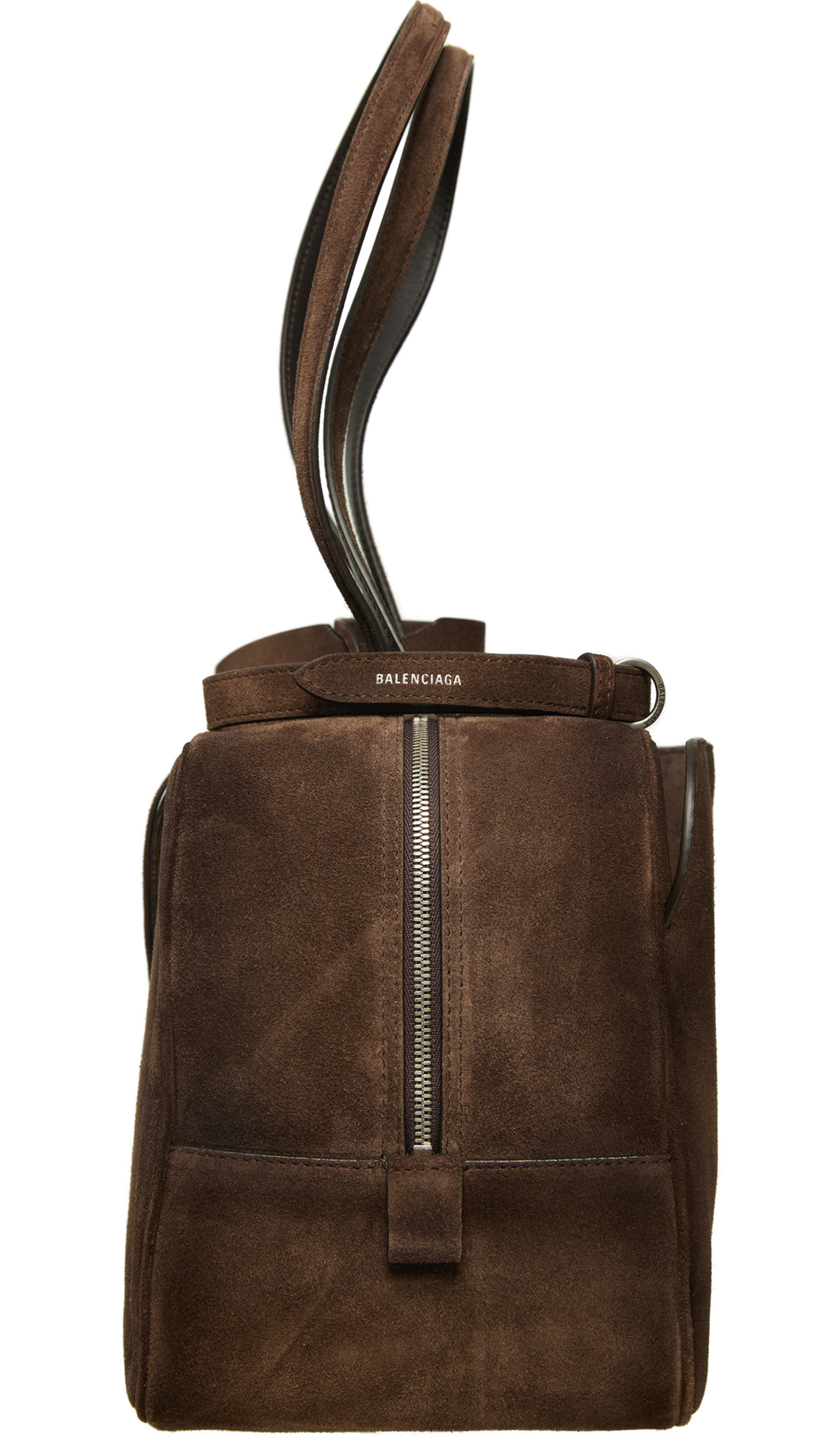 Balenciaga SUEDE CARRIE BOWLING BAG