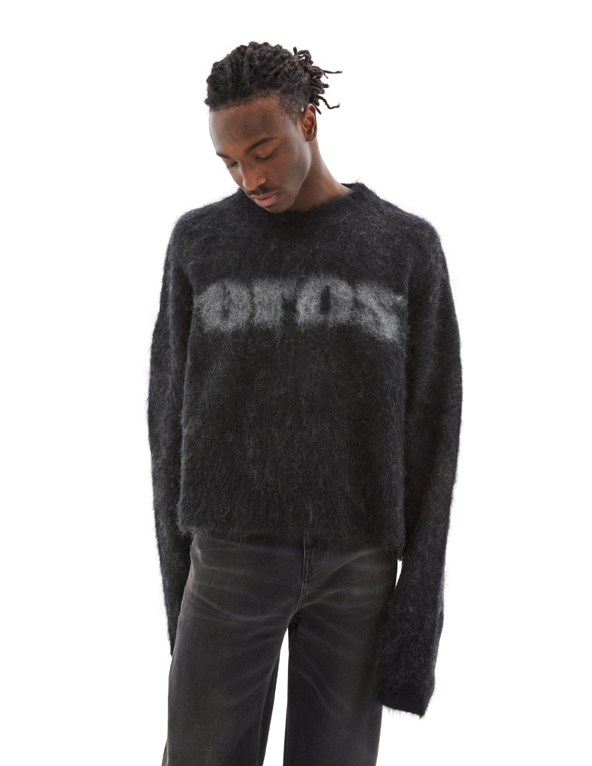 Martine Rose Black mohair sweater