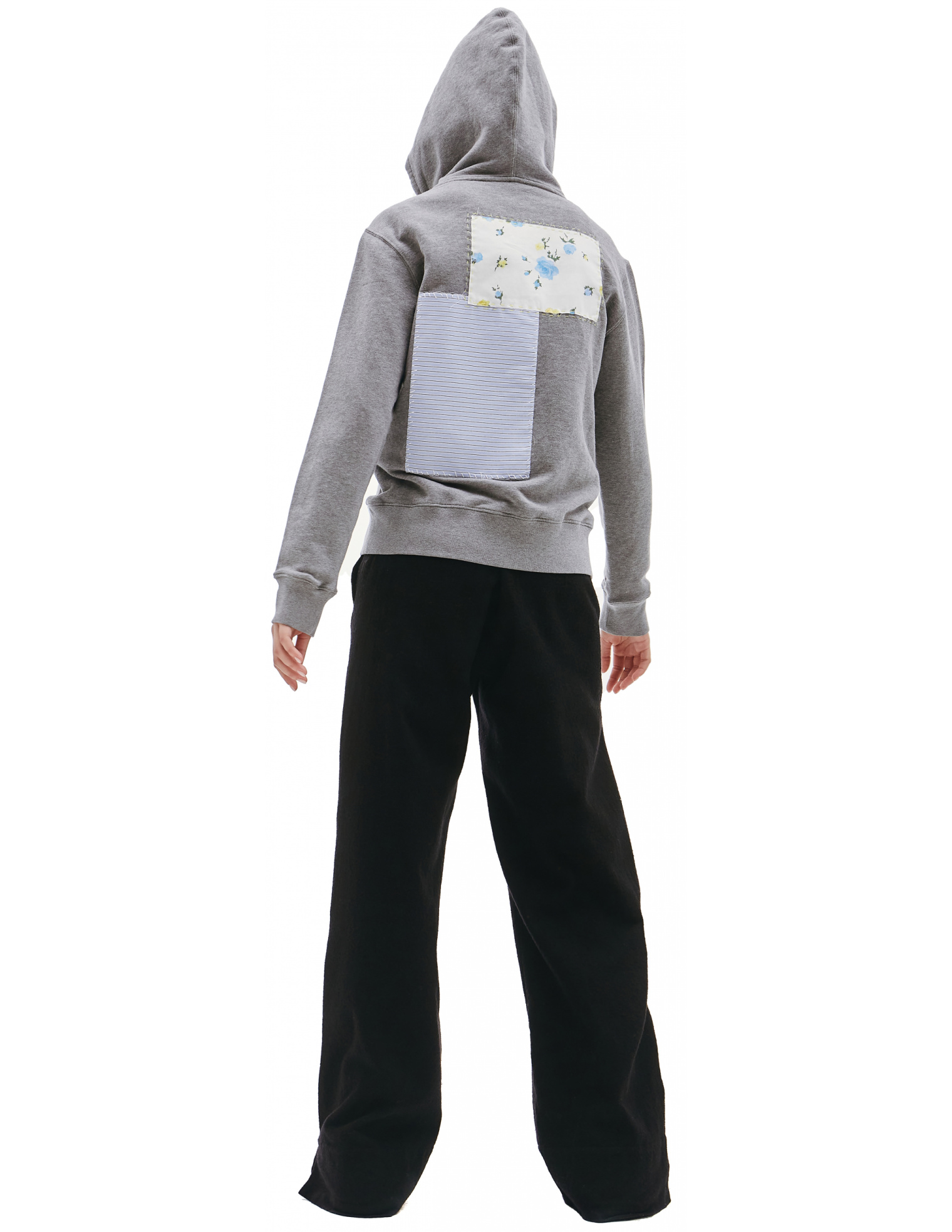 Golden Goose Grey Hoodie With Patches