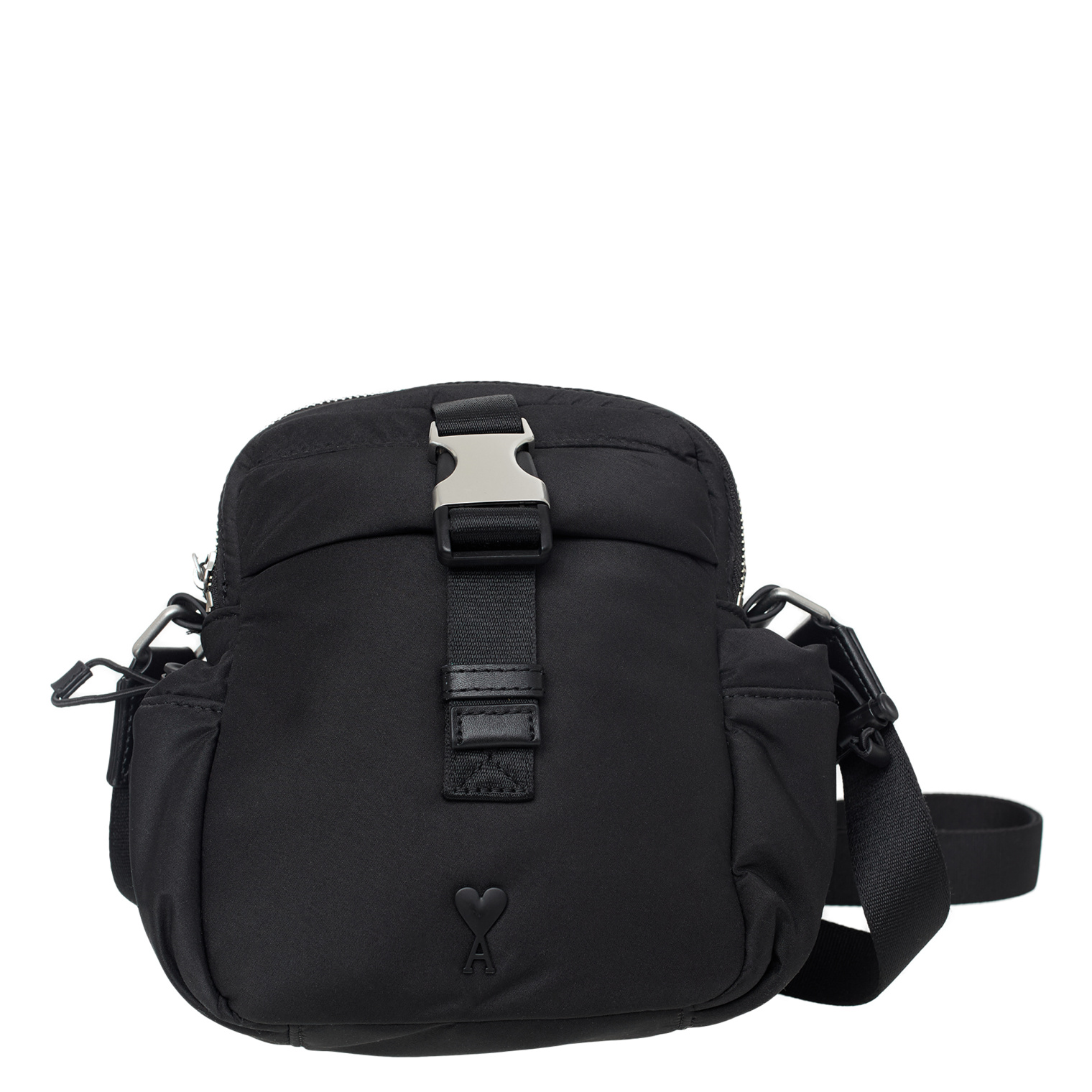 AMI PARIS Black bag with carabiner