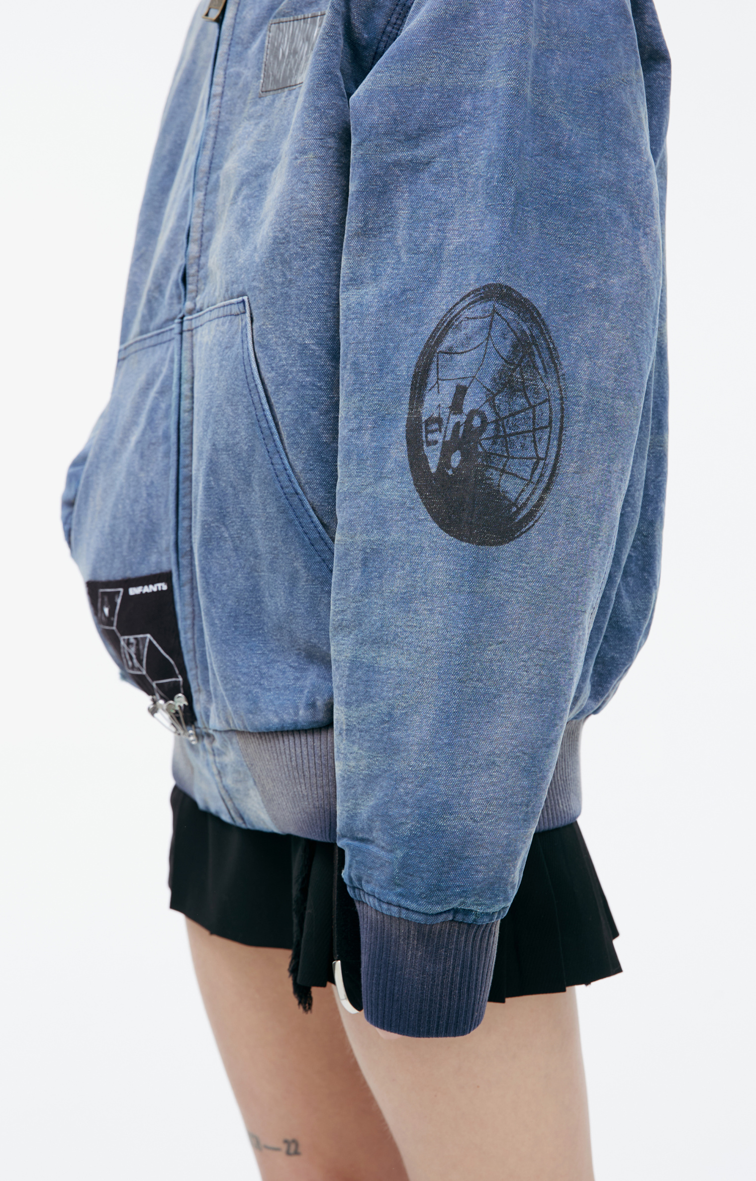 Buy Enfants Riches Déprimés women blue war started hooded work 