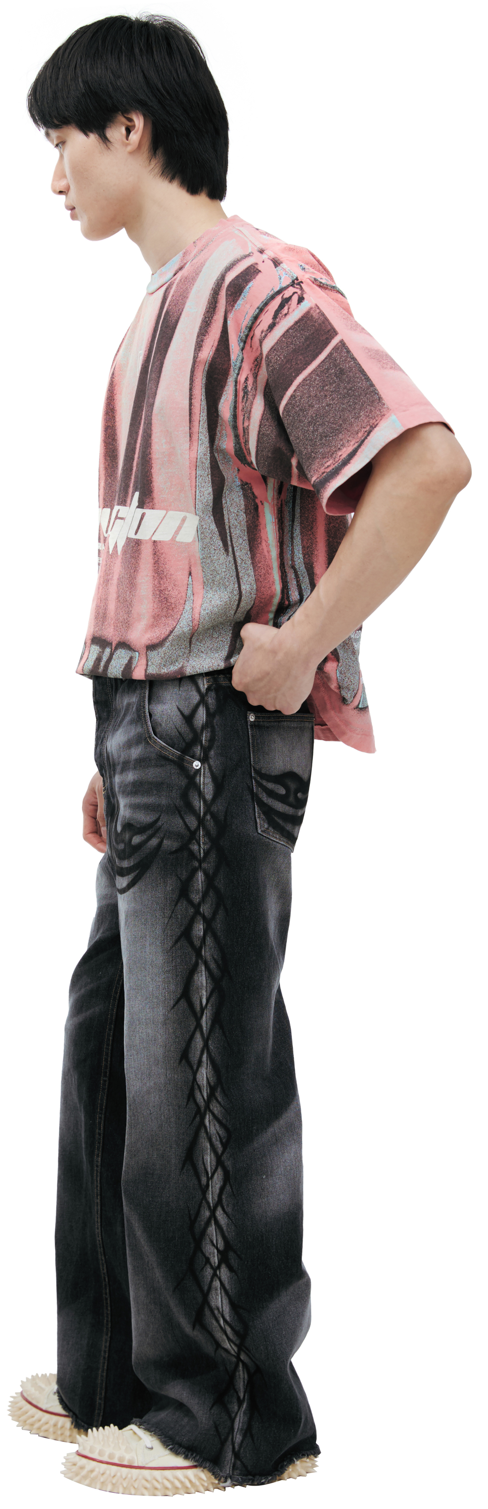 Hellstar Graffiti effect jeans