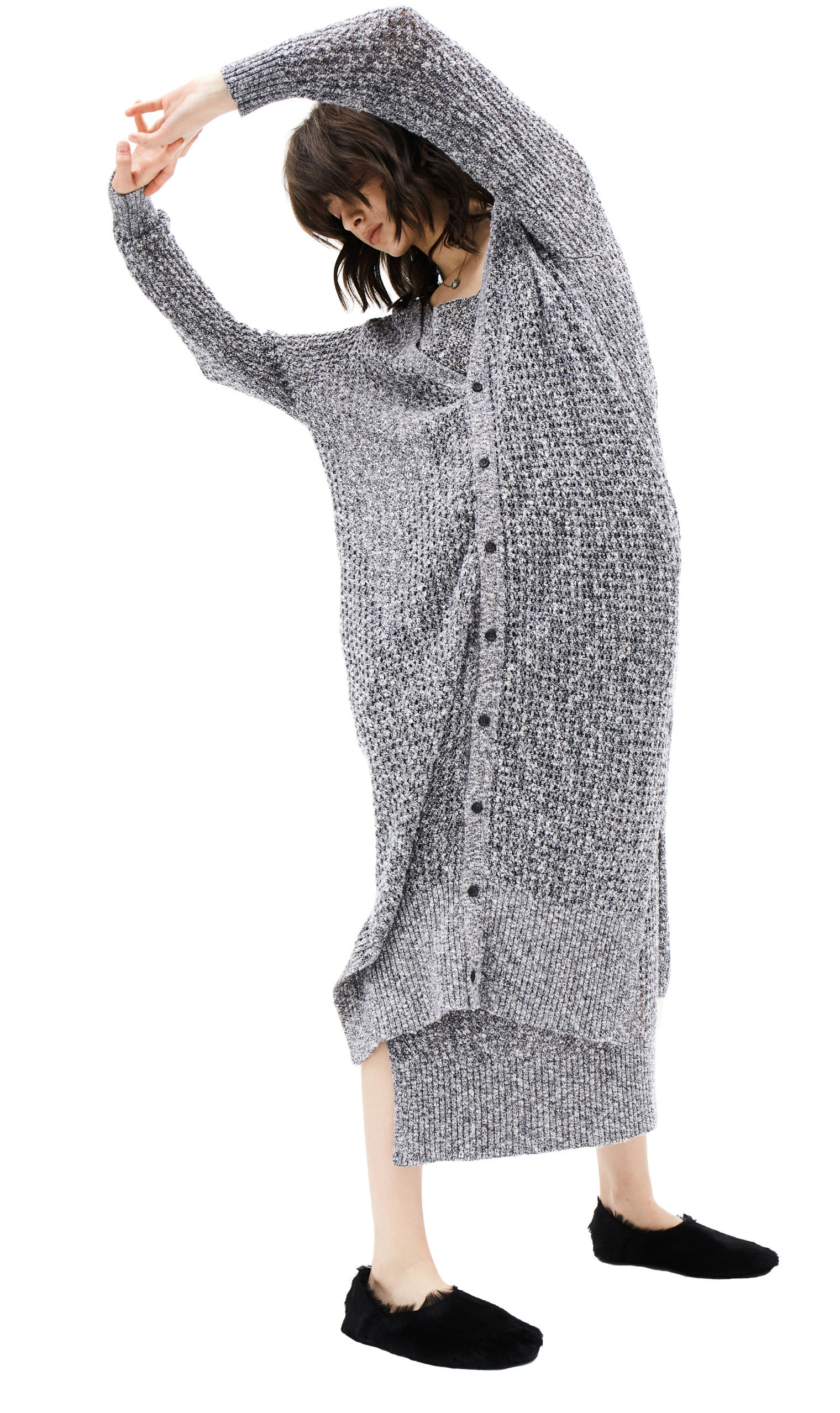 Y\'s Linen & Cotton Grey Cardigan