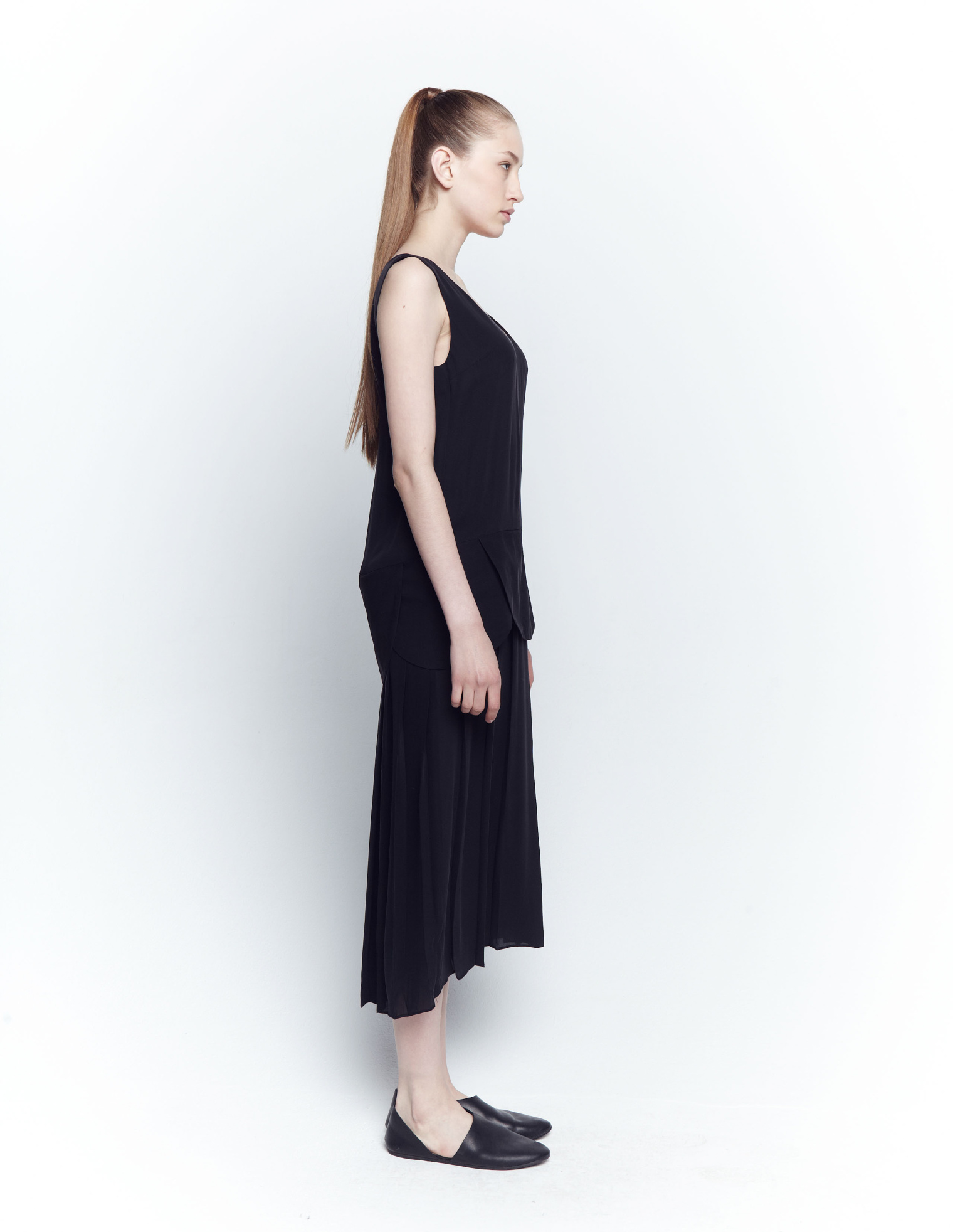 Tata Naka Overlay pleated dress