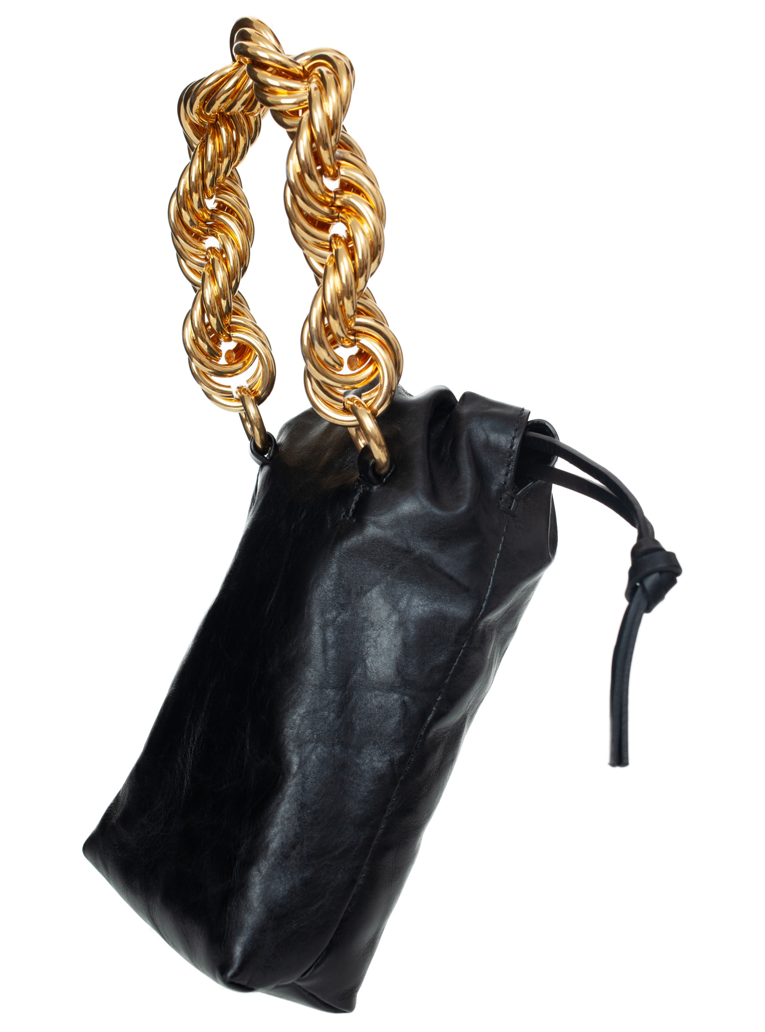 Jil Sander Leather bag with golden handle